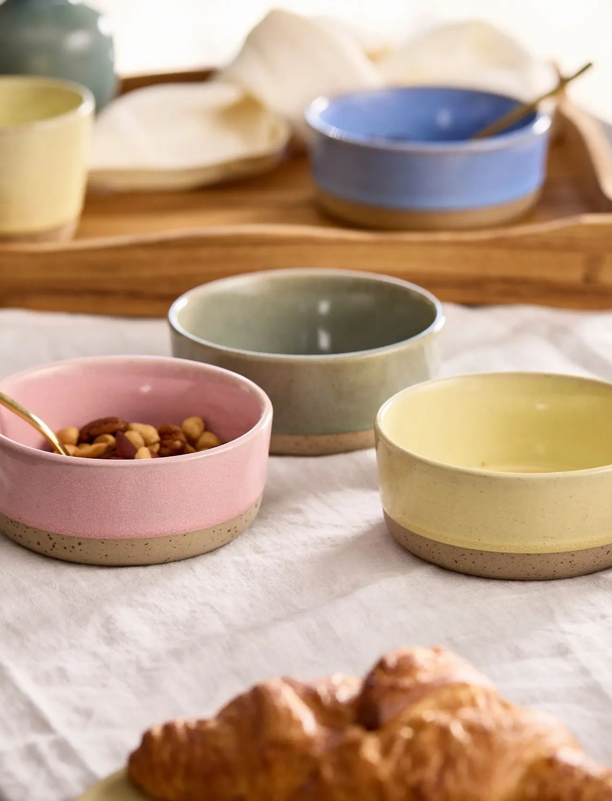 Aida Raw Colour Greenish, Ø 12 cm, Bowls & Serving Dishes, Grün - Fruit Bowls, Homeware