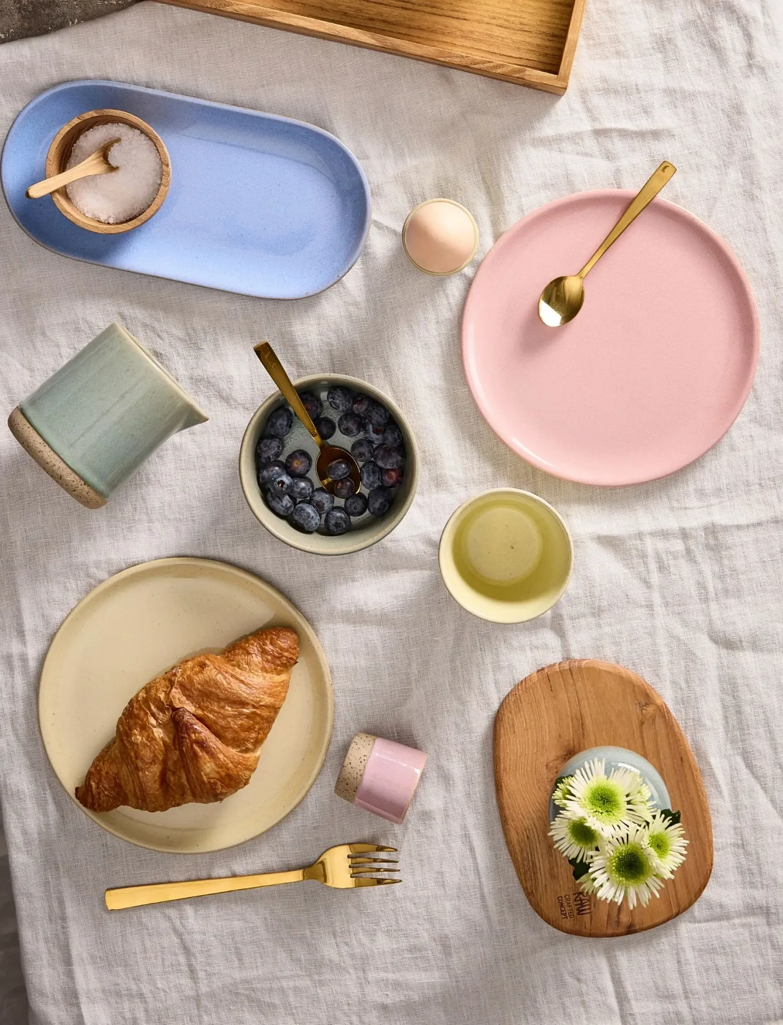 Aida Raw Colour Dess. Tall Roseish 20 Cm., Ø cm, Plates, Rosa - Small Homeware