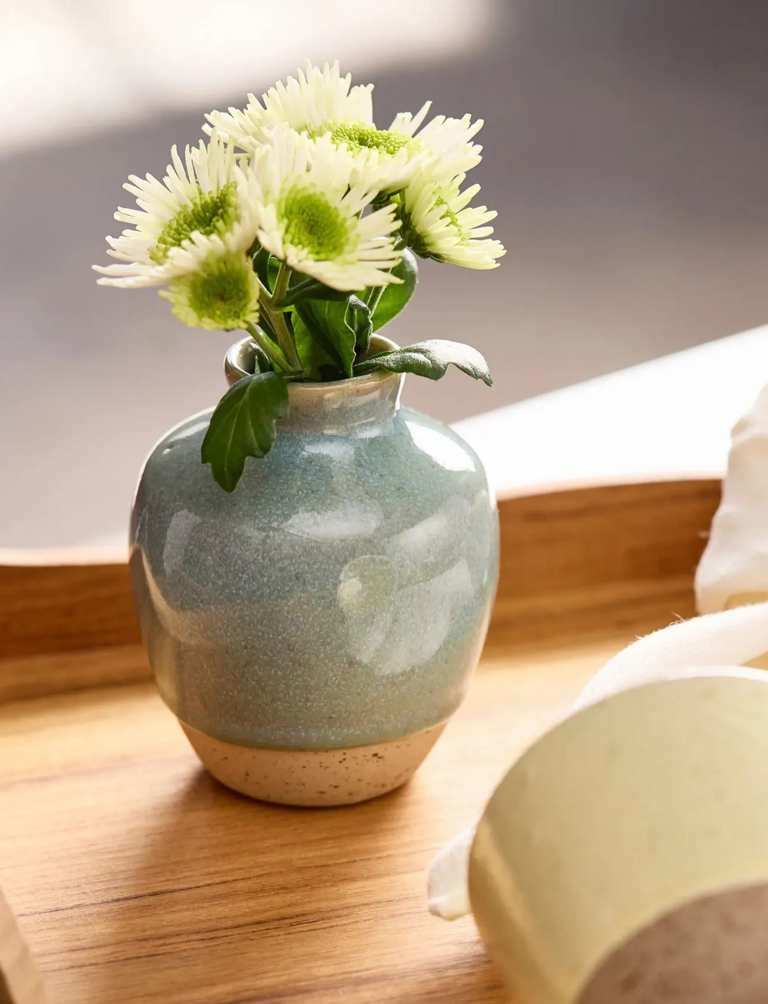 Aida Raw Colour Vase Greenish H10 Cm., One Size, Vases - Other Vases, Homeware