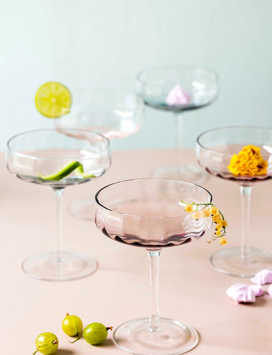 Aida - SØHOLM Sonja – champagne/cocktail glas Raspberry red 1 stk 30 cl - sektgläser - rasberry - 0