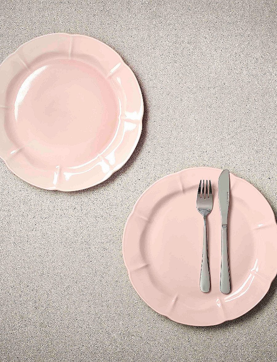 Aida - SØHOLM Solvej dinner plate 4 pcs - speiseteller - soft pink - 1
