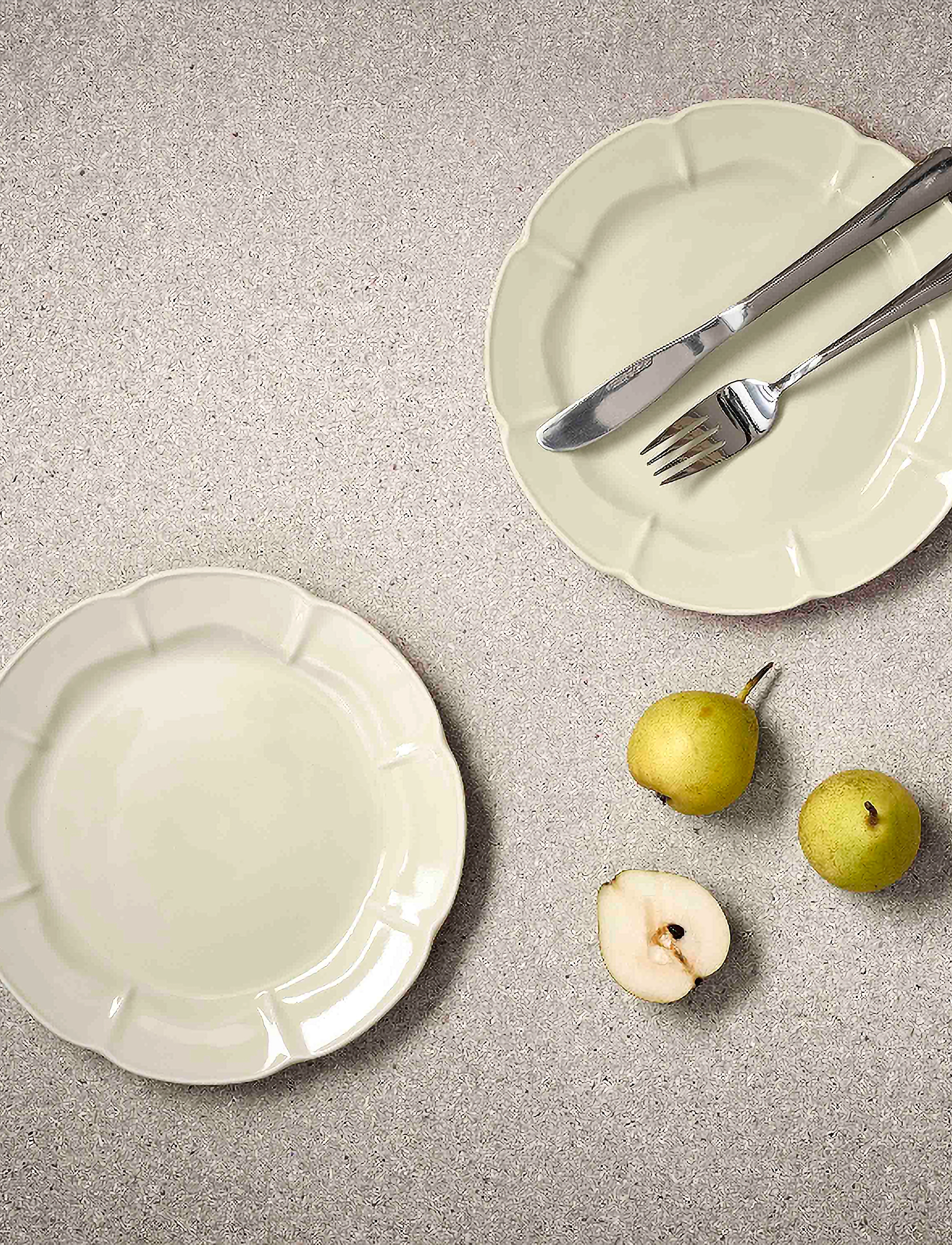 Aida Søholm Solvej Lunch Plate 4 Pcs, Ø 22 cm x 30, Plates, Gelb - Dinner Homeware