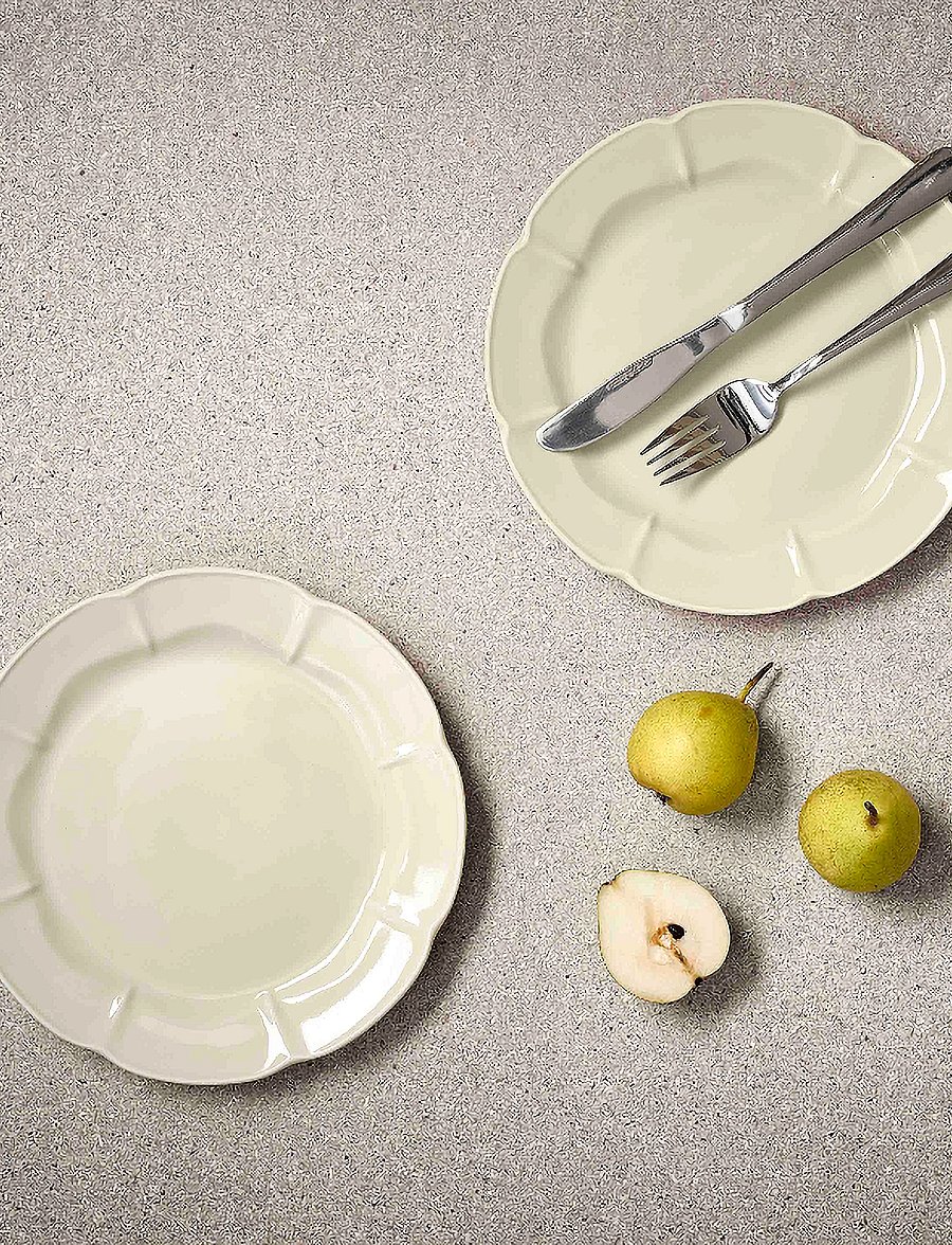 Aida - SØHOLM Solvej lunch plate 4 pcs - geschirrsets & geschirrservice - creamy sand - 0