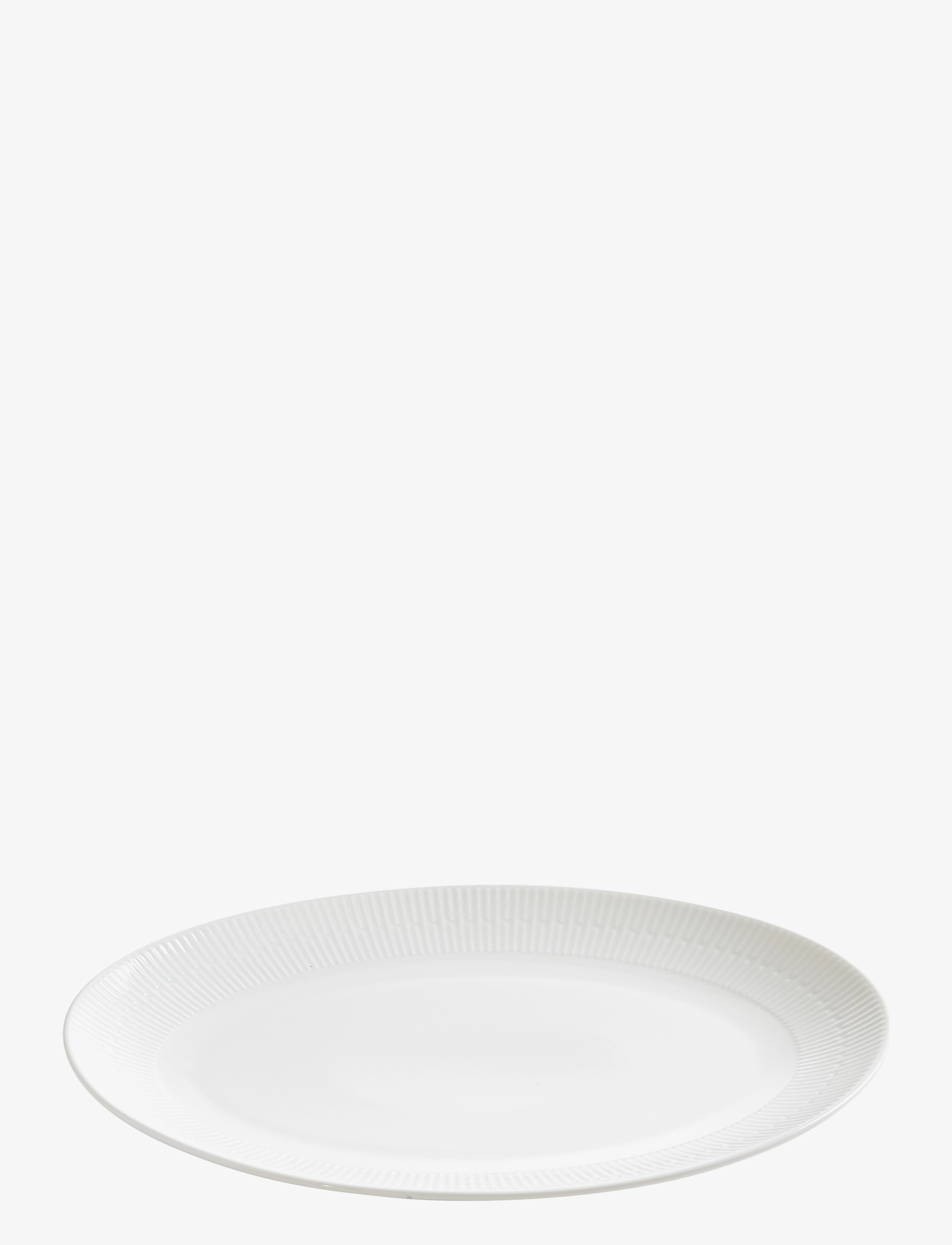 AIDA Relief - Ovalt Fad Porcelæn Weiß 1 Stk 40X31 Cm Weiß - One Size - Unisex