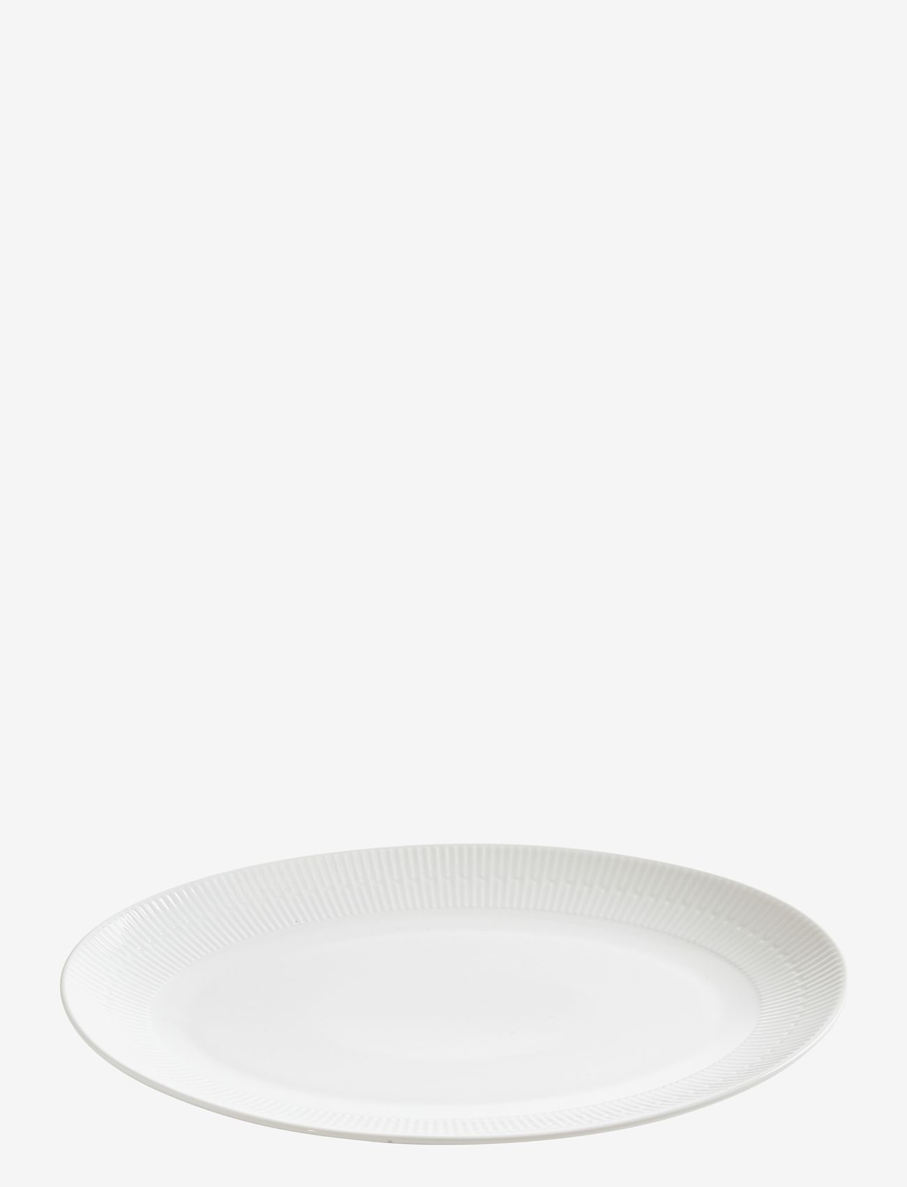 Aida - relief oval dish - najniższe ceny - white - 0