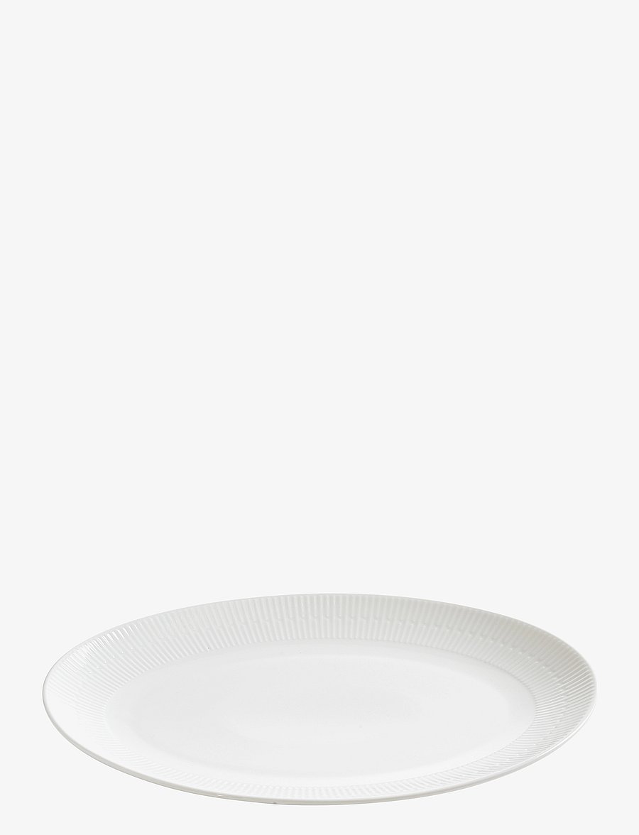 Aida - Relief - ovalt fad porcelæn white 1 stk 40x31 cm - geburtstagsgeschenke - white - 0