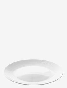 relief round dish white porcelain, Aida
