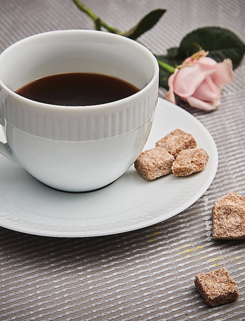 Aida - Relief - kaffekop m underkop porcelæn white 4 stk 20 cl gaveæske - kaffetassen - white - 1
