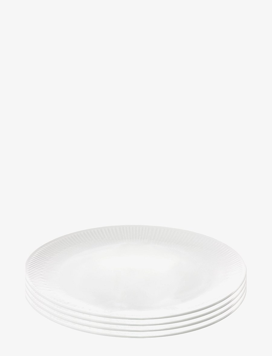 Aida - Relief - dessert tallerken porcelæn white 4 stk 20 cm gaveæske - teller - white - 1