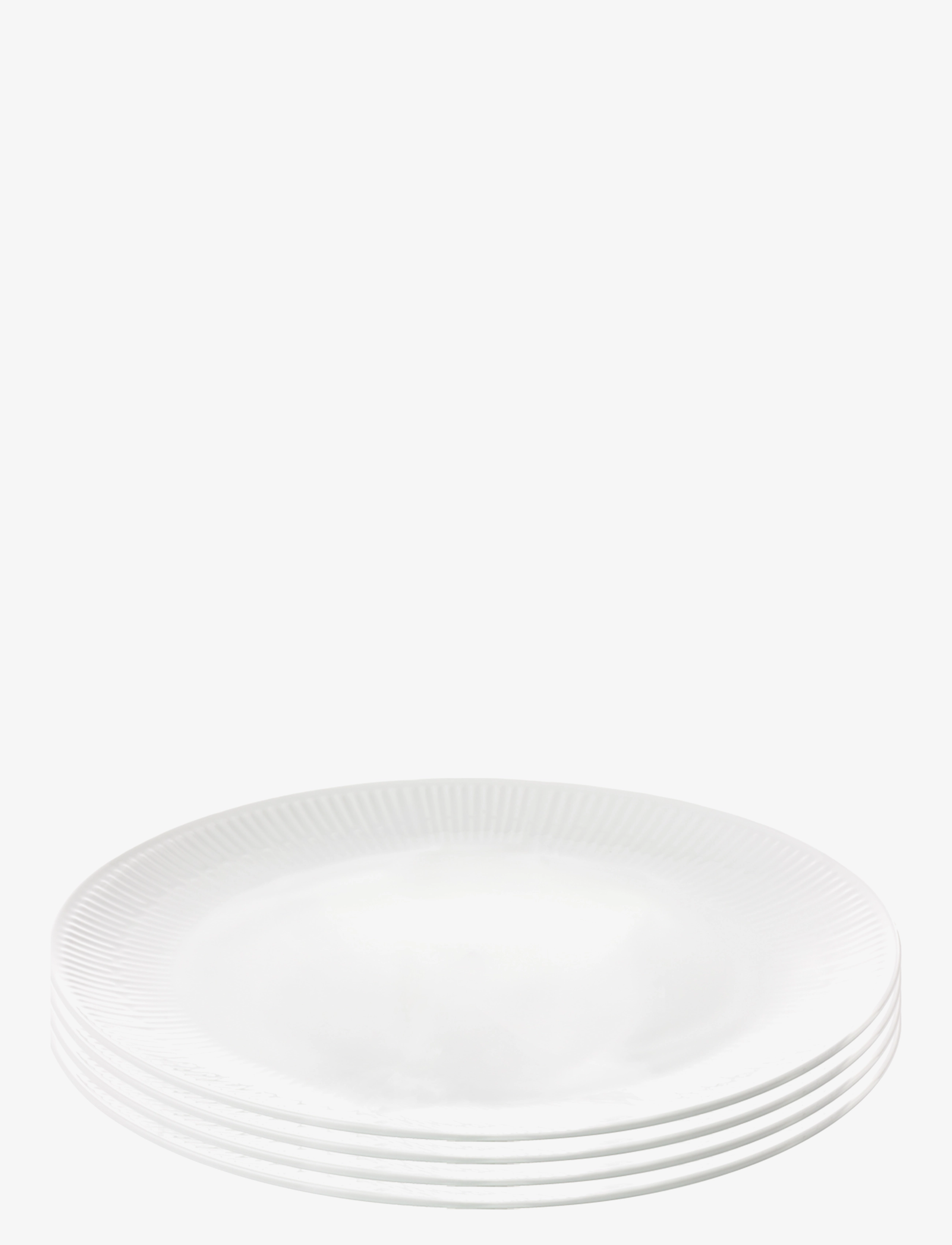 AIDA Relief - Middags Tallerken Porcelæn Weiß 4 Stk 27 Cm Gaveæske Weiß - Ø 27 CM - Unisex