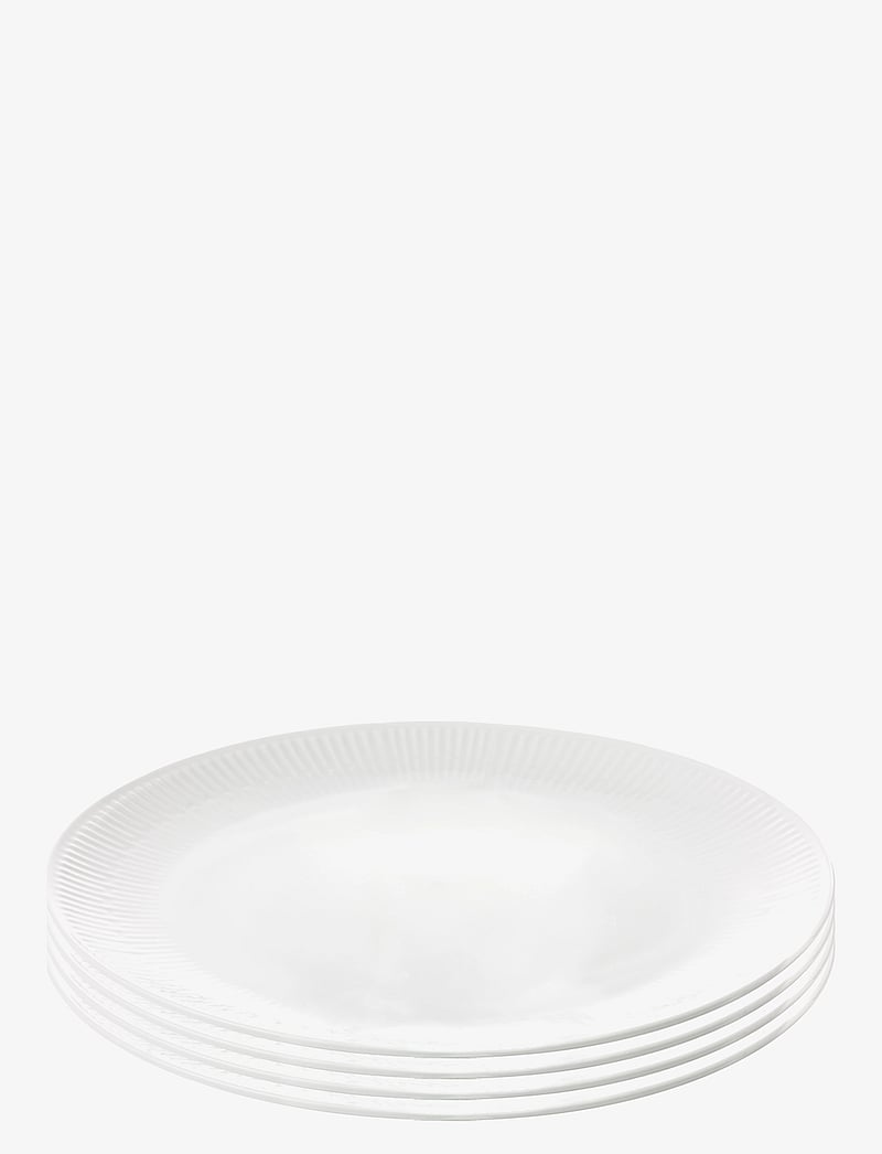 Aida - Relief - middags tallerken porcelæn white 4 stk 27 cm gaveæske - speiseteller - white - 0