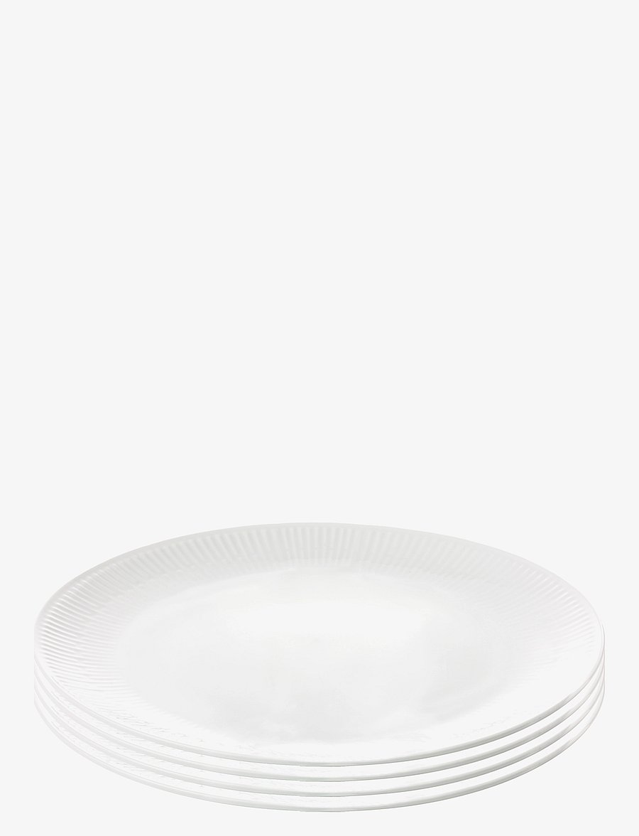 Aida - Relief - middags tallerken porcelæn white 4 stk 27 cm gaveæske - speiseteller - white - 0