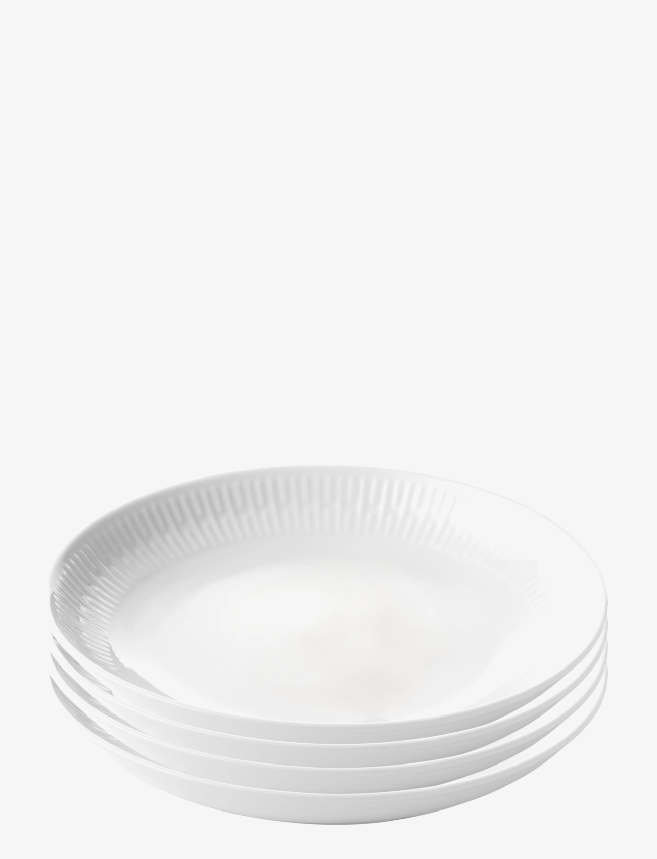 AIDA Relief - Suppe Tallerken Porcelæn Weiß 4 Stk 22 Cm Gaveæske Weiß - Ø 22 CM - Unisex