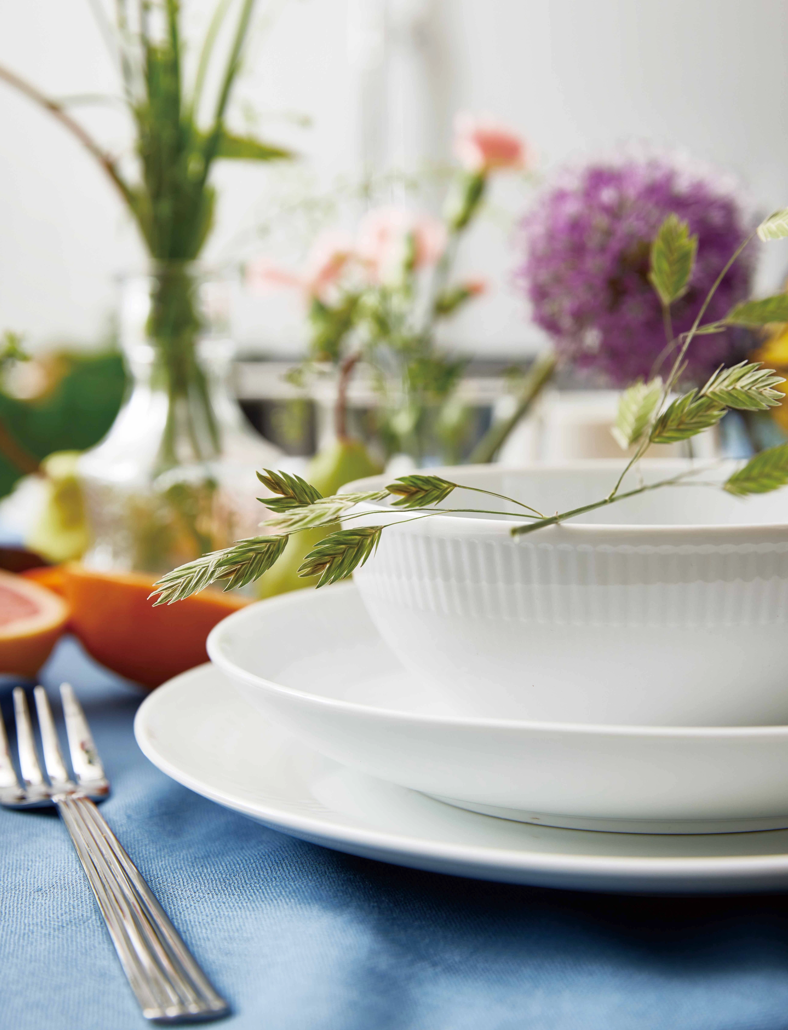 Aida - Relief - suppe tallerken porcelæn white 4 stk  22 cm gaveæske - laveste priser - white - 2