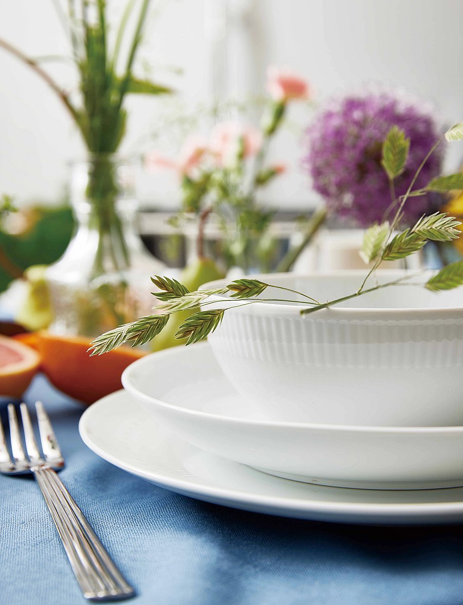 Aida - Relief - suppe tallerken porcelæn white 4 stk 22 cm gaveæske - tiefe teller - white - 2