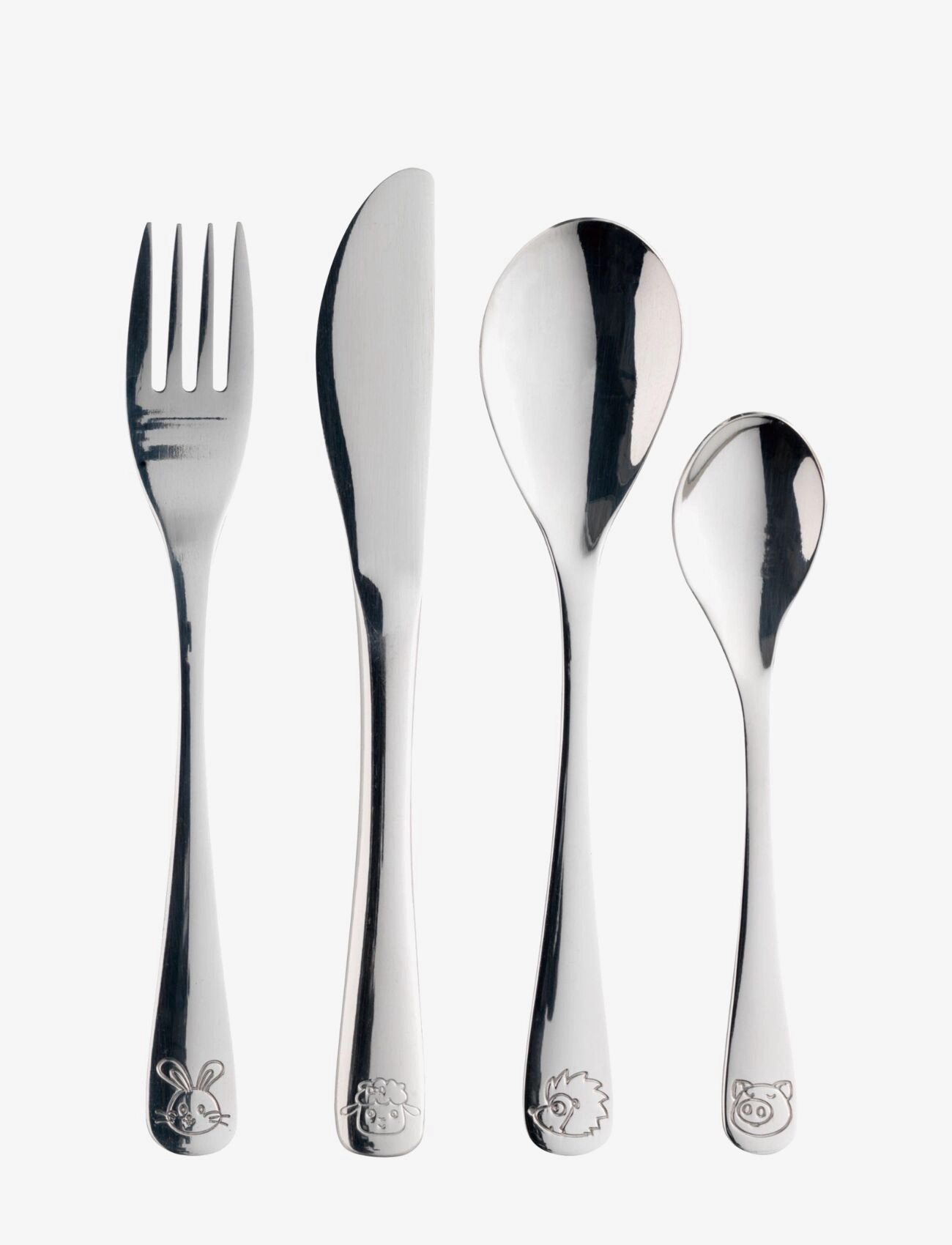 AIDA Atelier Mini - Børnebestik 4 Dele Sæt Kniv Silber - One Size - Kinder