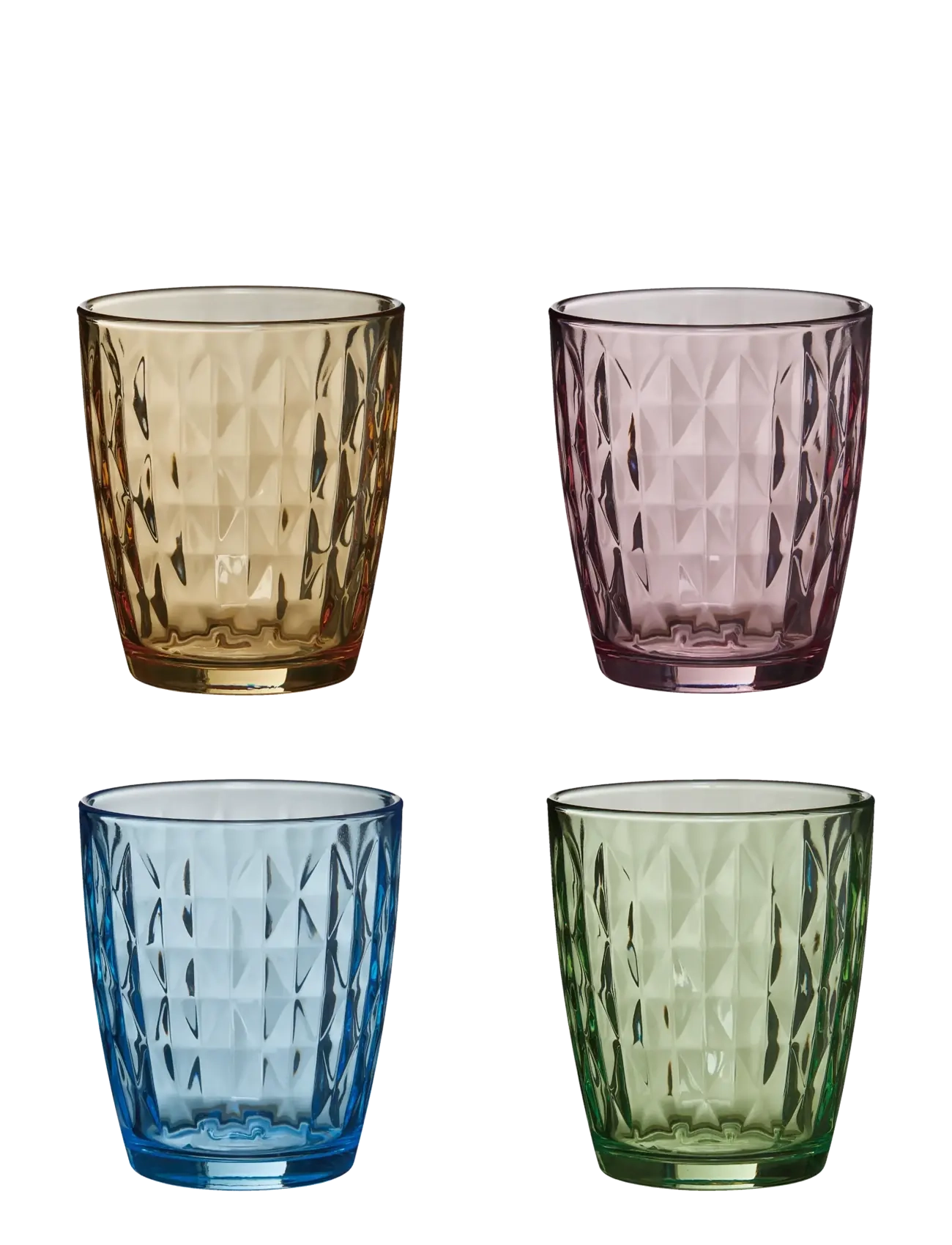 Aida Mosaic Mixed Colour Glasses, Drikkeglas, Multi/mønstret, Str: ONE SIZE