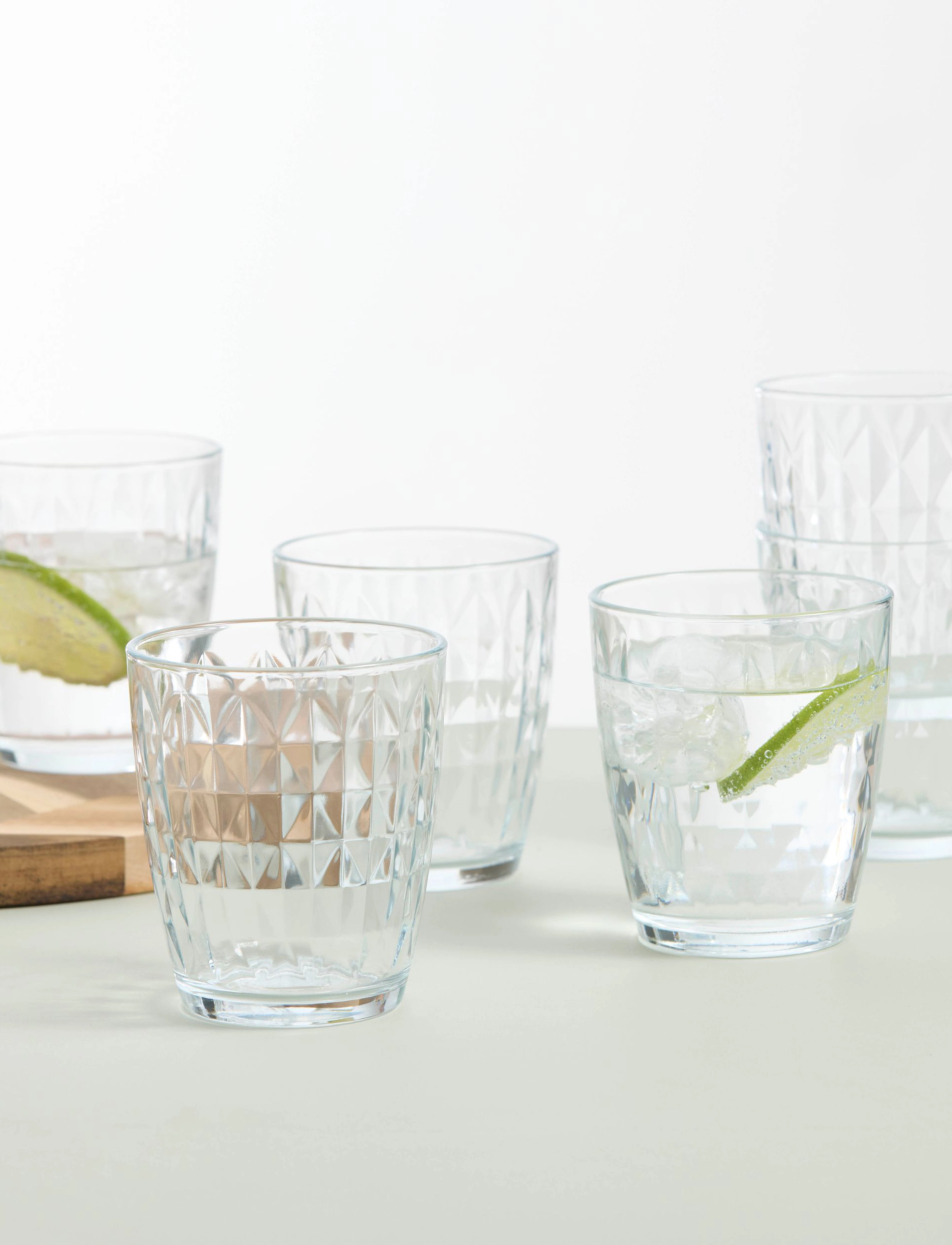 Aida Mosaic Glasses Clear 6 Pcs. 34 Cl Sleeve Packing, CL, Glass, Nackt - Drinking Homeware