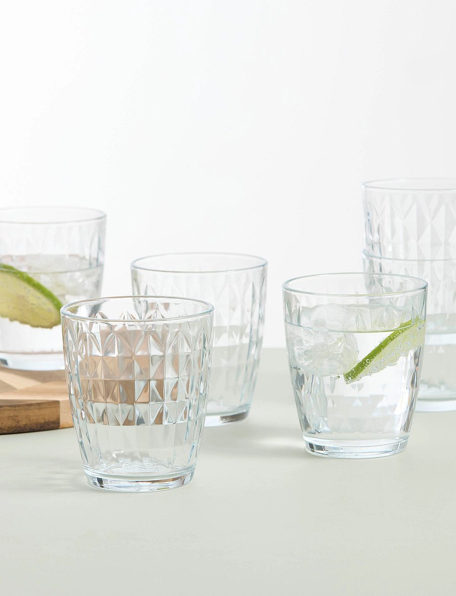 Aida - Mosaic glasses - clear 6 pcs. 34 cl Sleeve packing - trinkgläser - clear - 0