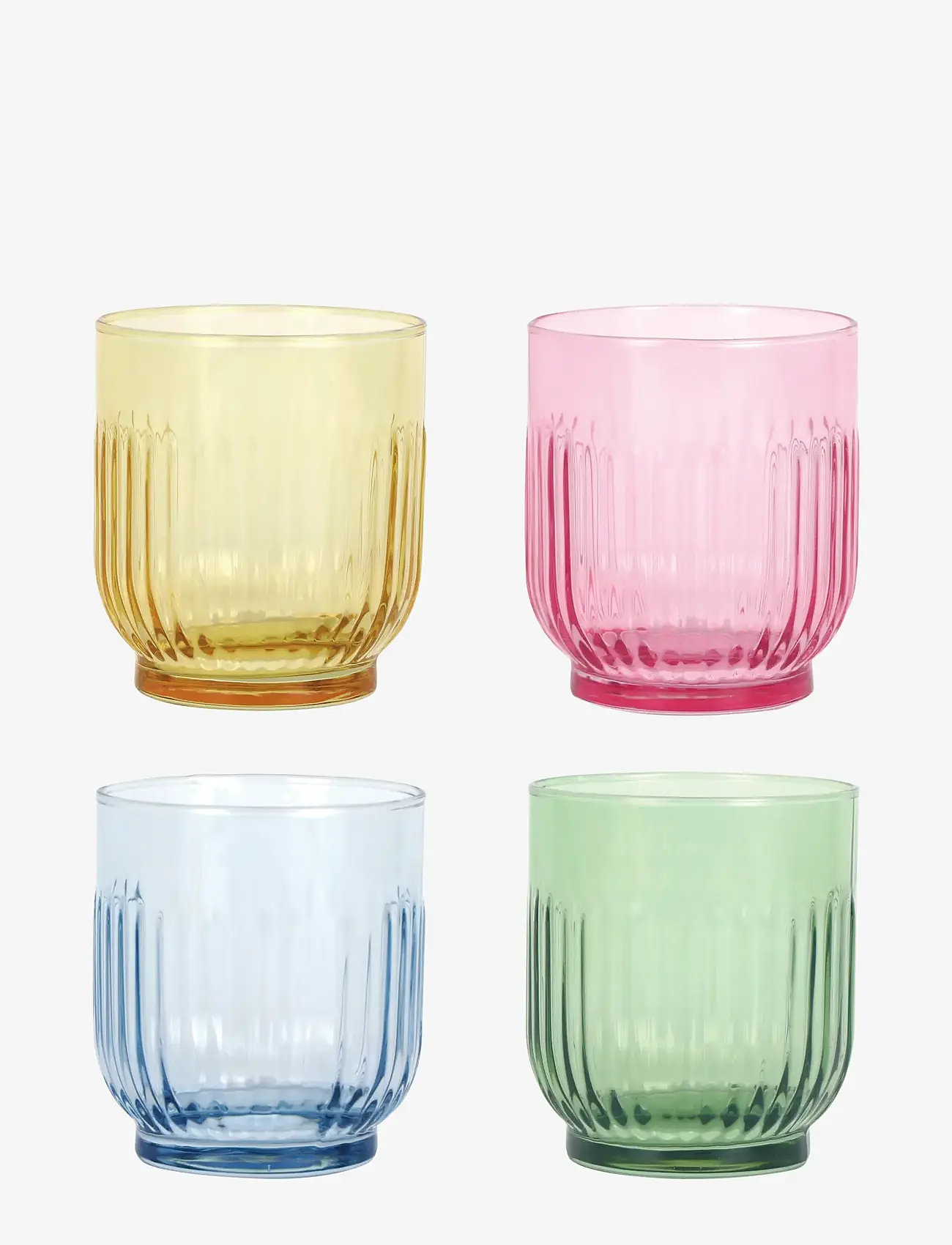 Aida - Drinking glasses - coloured  4 pcs mix pack (amber, red, light blue, green)  33 cl. - drikkeglas - multi-coloured - 1