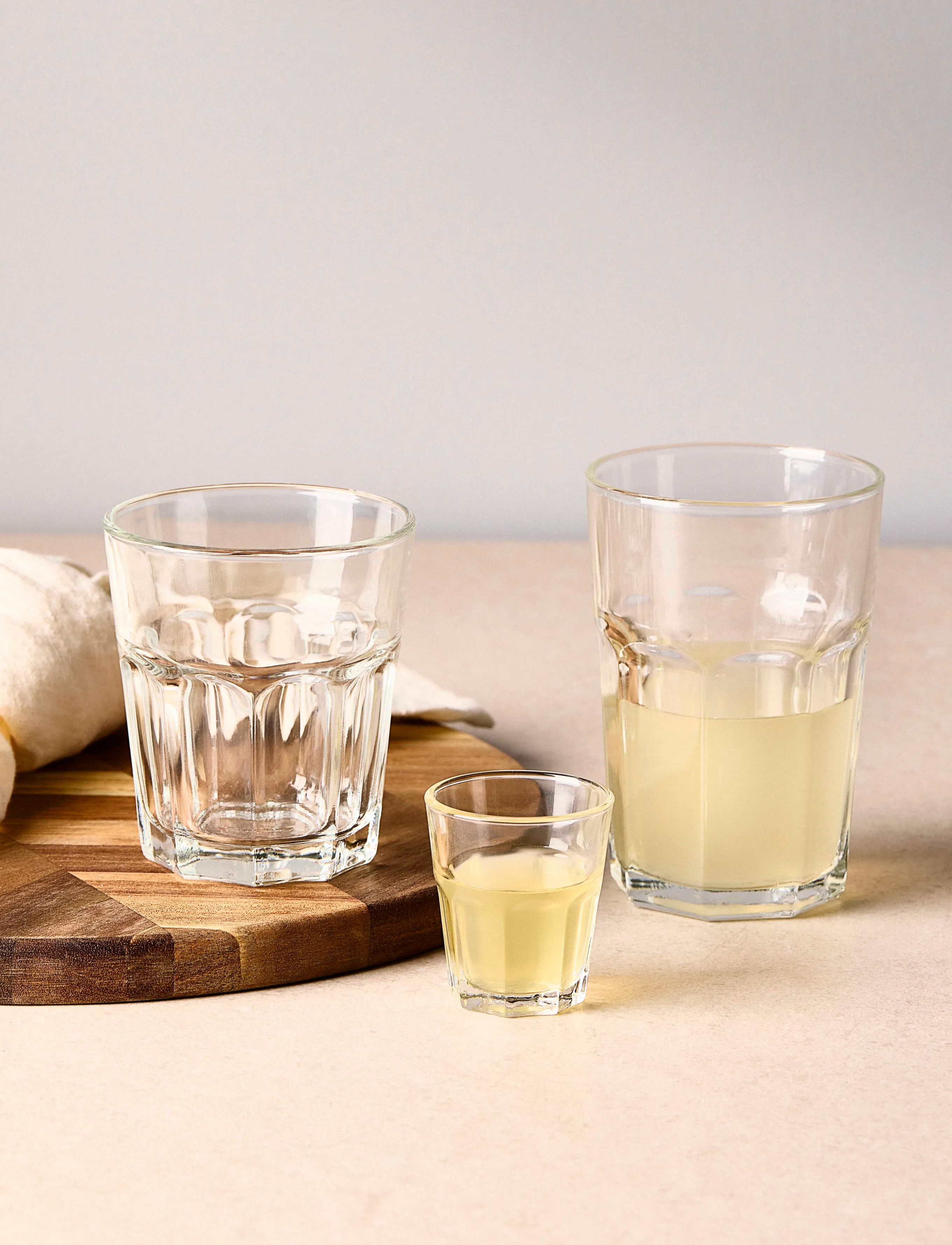 Aida Atelier - Granit Glass 18 Pcs Set - 6 X 36 Cl + 6 X 28 Cl + 6 X 5 Cl, One Size, Nude, Glas > Drikkeglas, Unisex