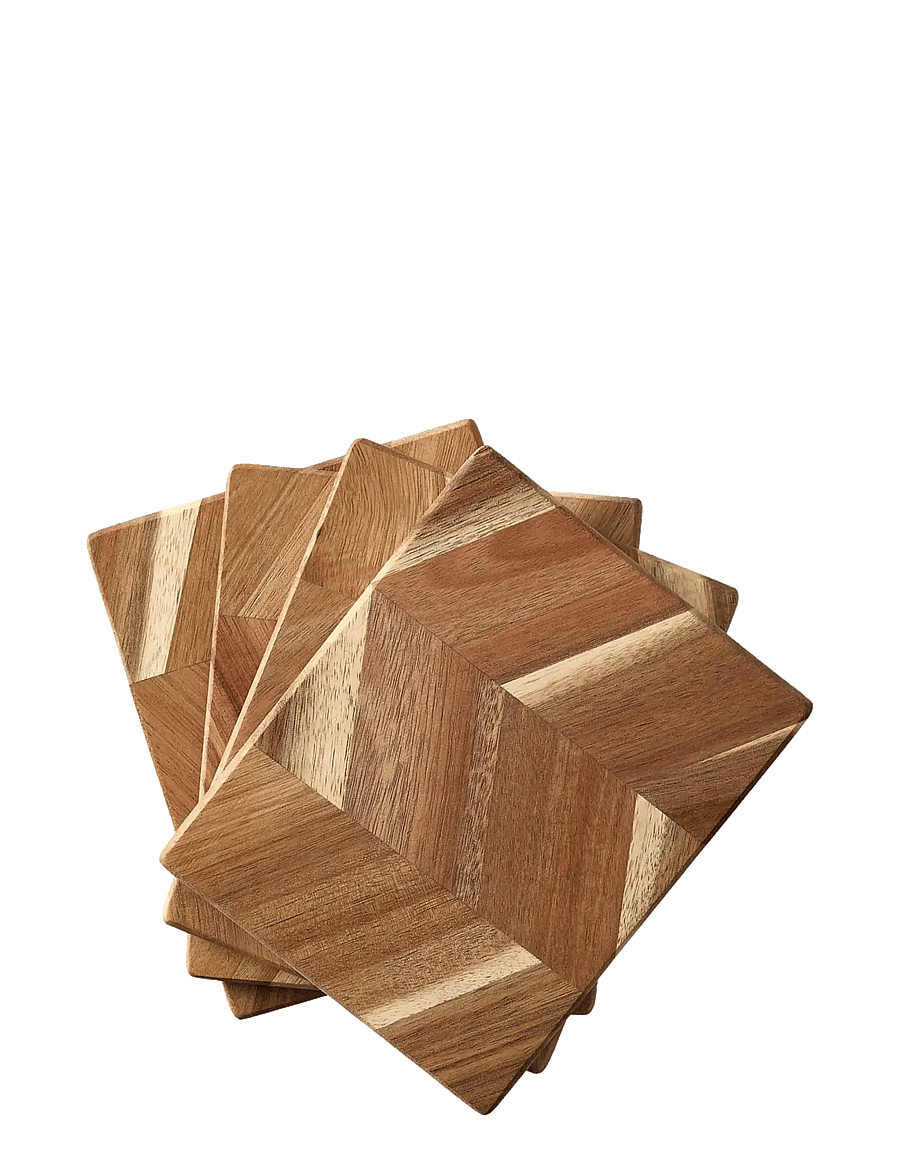 Aida - Butterboard 4 pack 15x12x1.0cm - tapasbretter & -sets - teak - 1