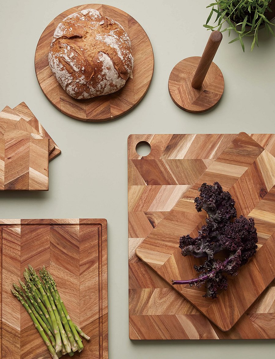 Aida - Butterboard 4 pack 15x12x1.0cm - tapasbretter & -sets - teak - 3