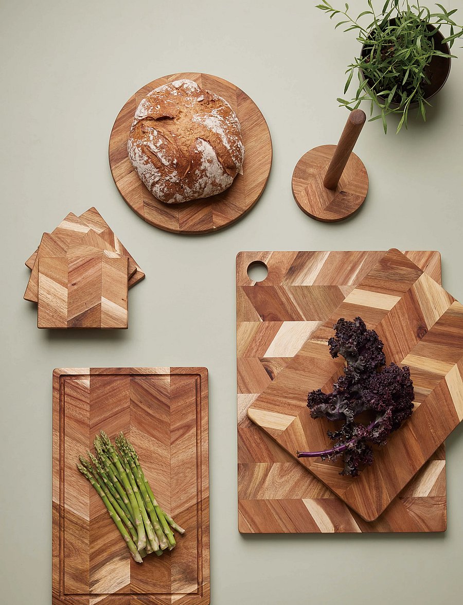 Aida - Cuttingboard w. juicy groove - schneidebretter - teak - 0