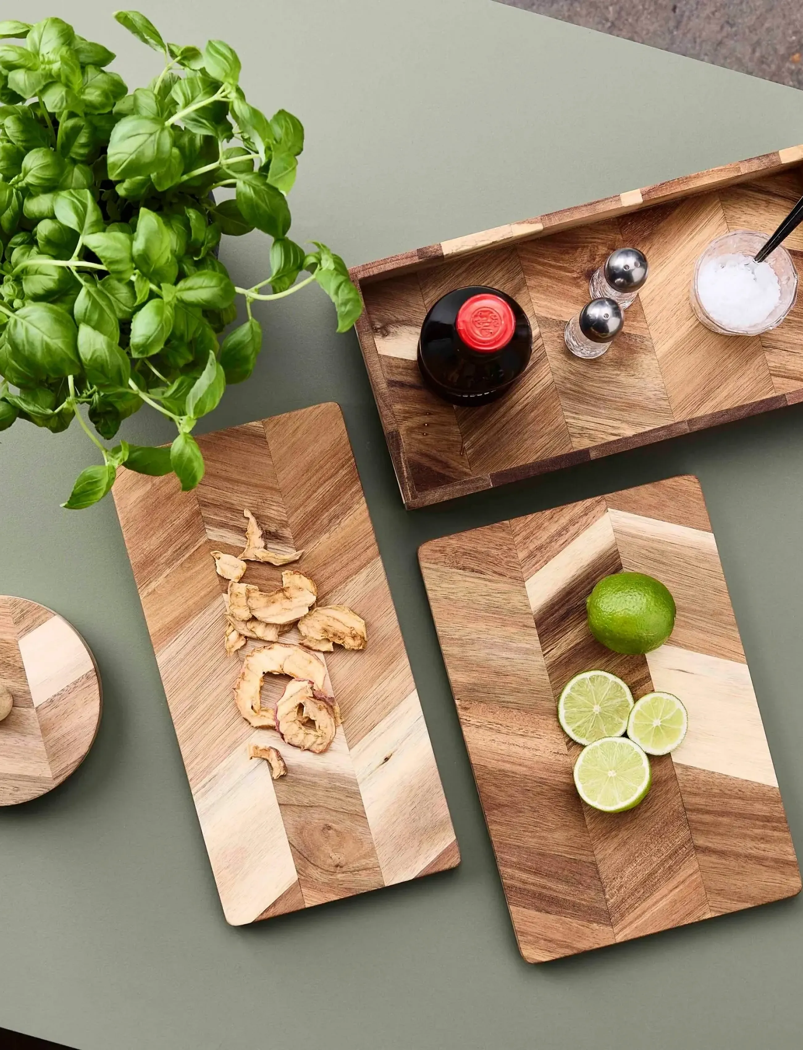 Aida Cuttingboard Herringbone Pattern, Acacia Wood Size 30X15X1,5 Cm, One Size, Cutting Boards - Wooden Boards, Homeware