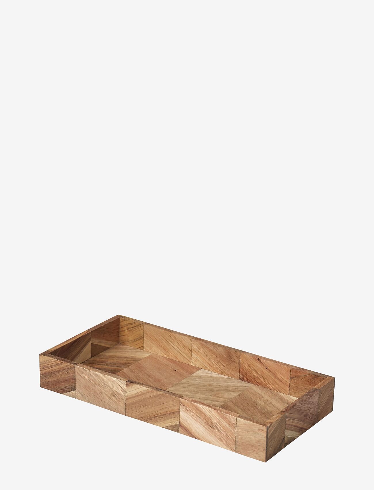 Aida - Bakke til olie, balsamico m.m. Sildebensmønstret acacie træ.  30x15x4.0 cm. - nach preis einkaufen - natural - 0