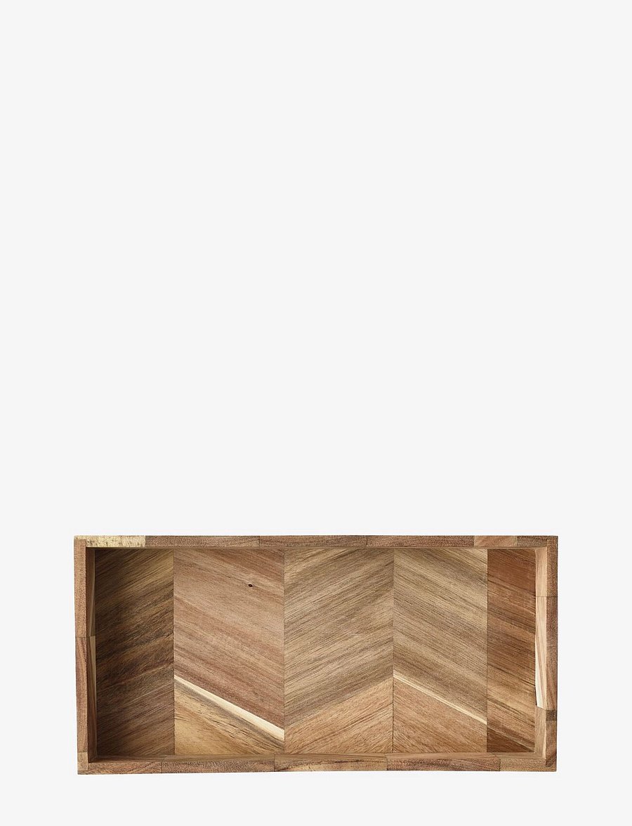 Aida - Bakke til olie, balsamico m.m. Sildebensmønstret acacie træ. 30x15x4.0 cm. - tabletts - natural - 1