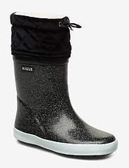 Aigle - AI GIBOULEE PRINT NOIR/GLIT - gummistøvler med for - noir/glit - 0