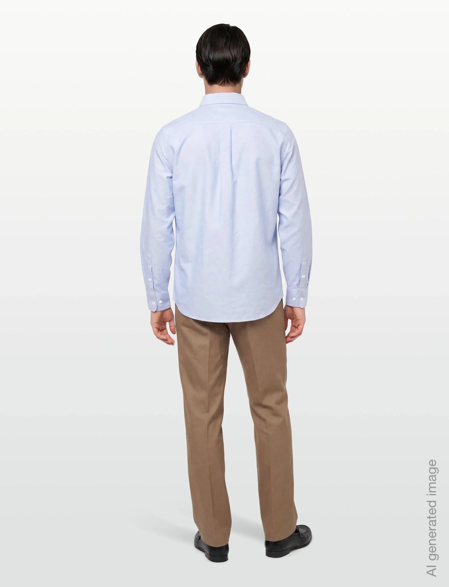 Aimé Leon Dore - Crest Oxford Shirt - basic-hemden - oxford blue - 4