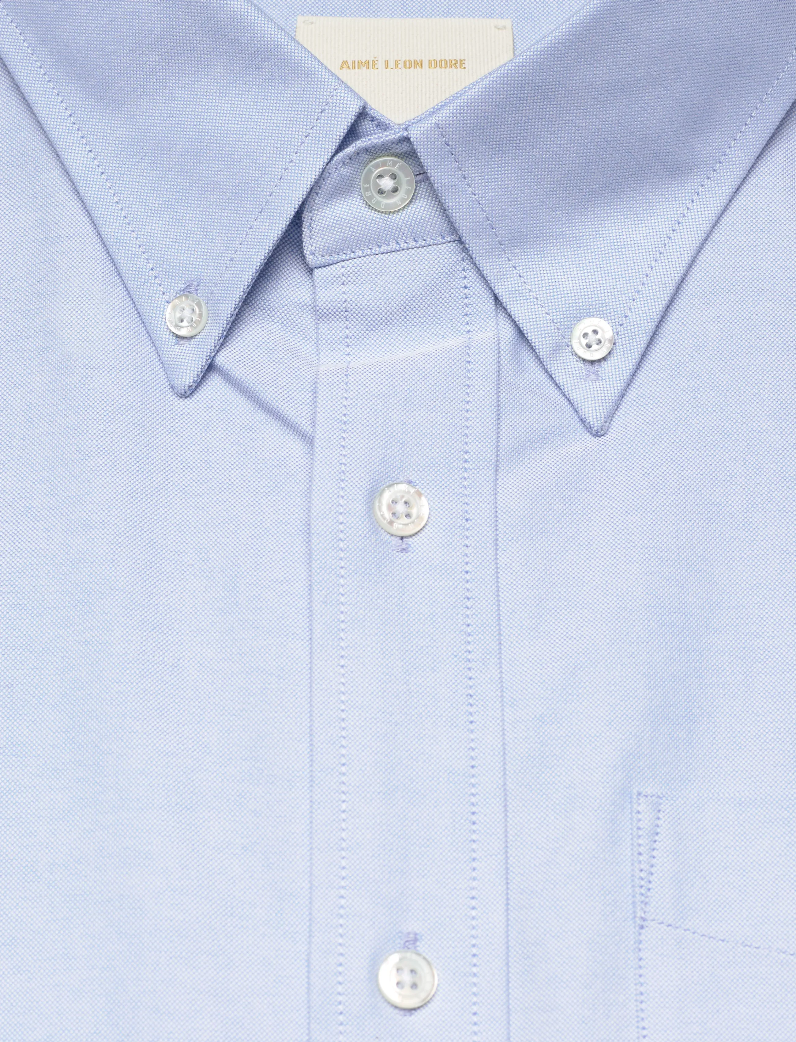 Aimé Leon Dore - Crest Oxford Shirt - basic-hemden - oxford blue - 5