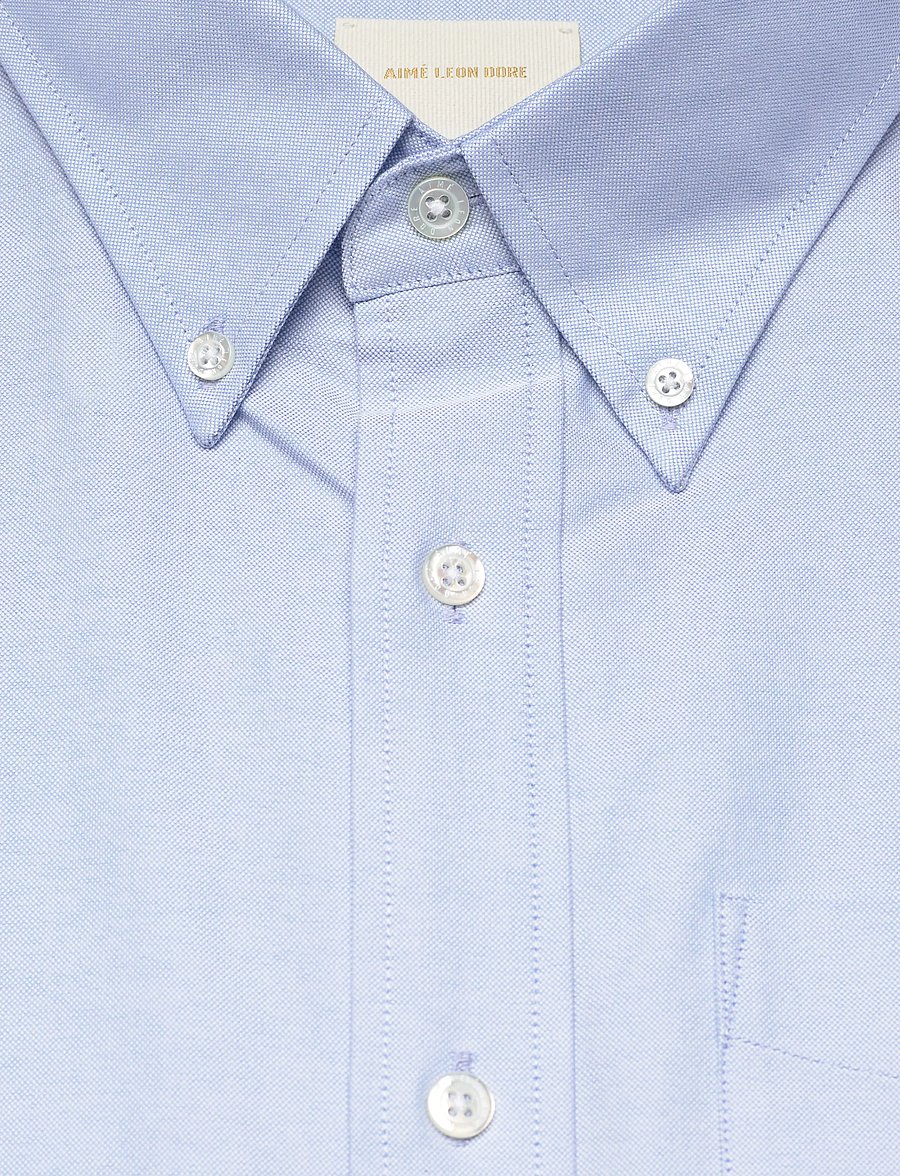 Aimé Leon Dore - Crest Oxford Shirt - basic-hemden - oxford blue - 5