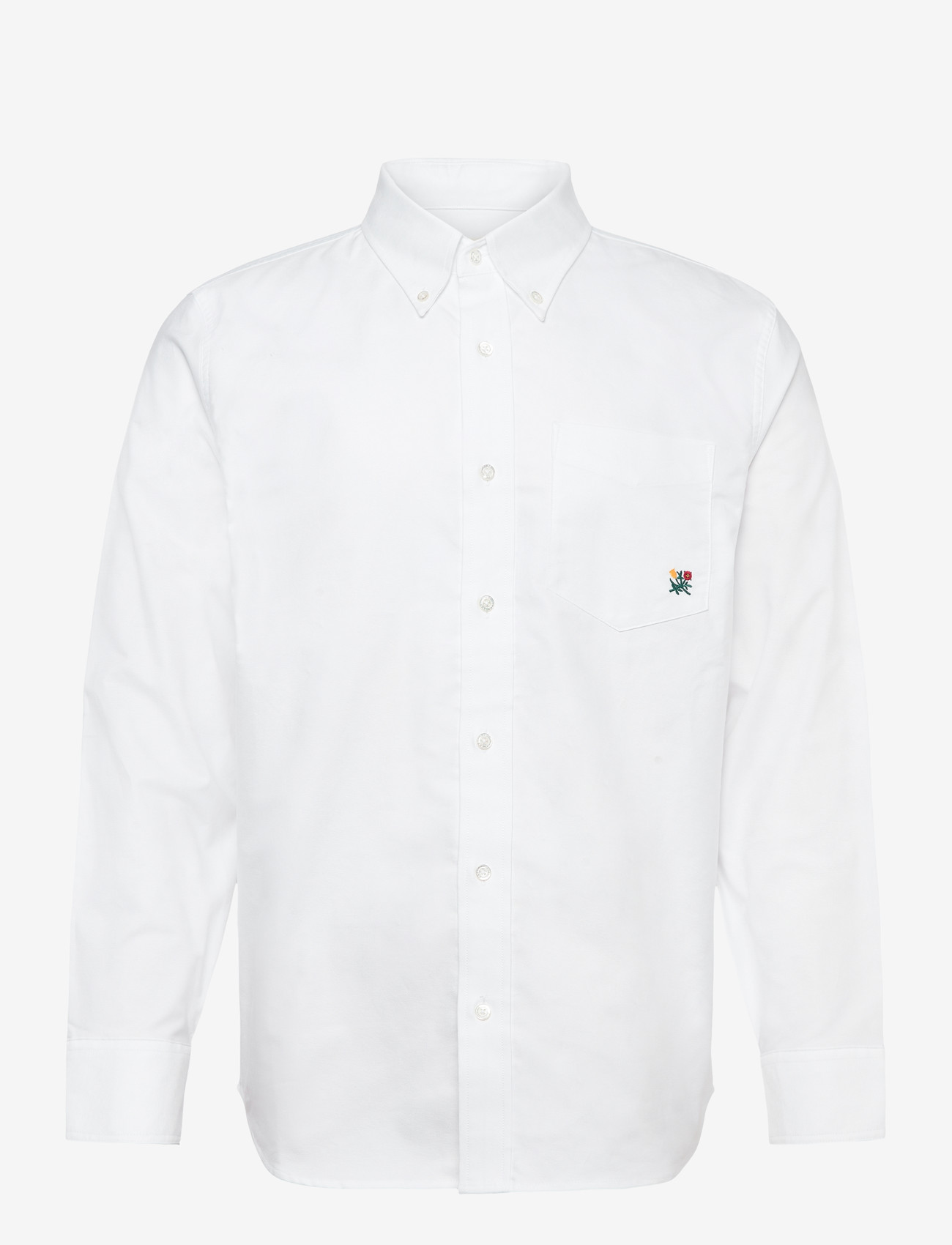 Aimé Leon Dore - Crest Oxford Shirt - basic skjortor - white - 0