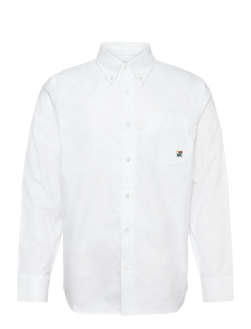 Aimé Leon Dore - Crest Oxford Shirt - basic skjortor - white - 0