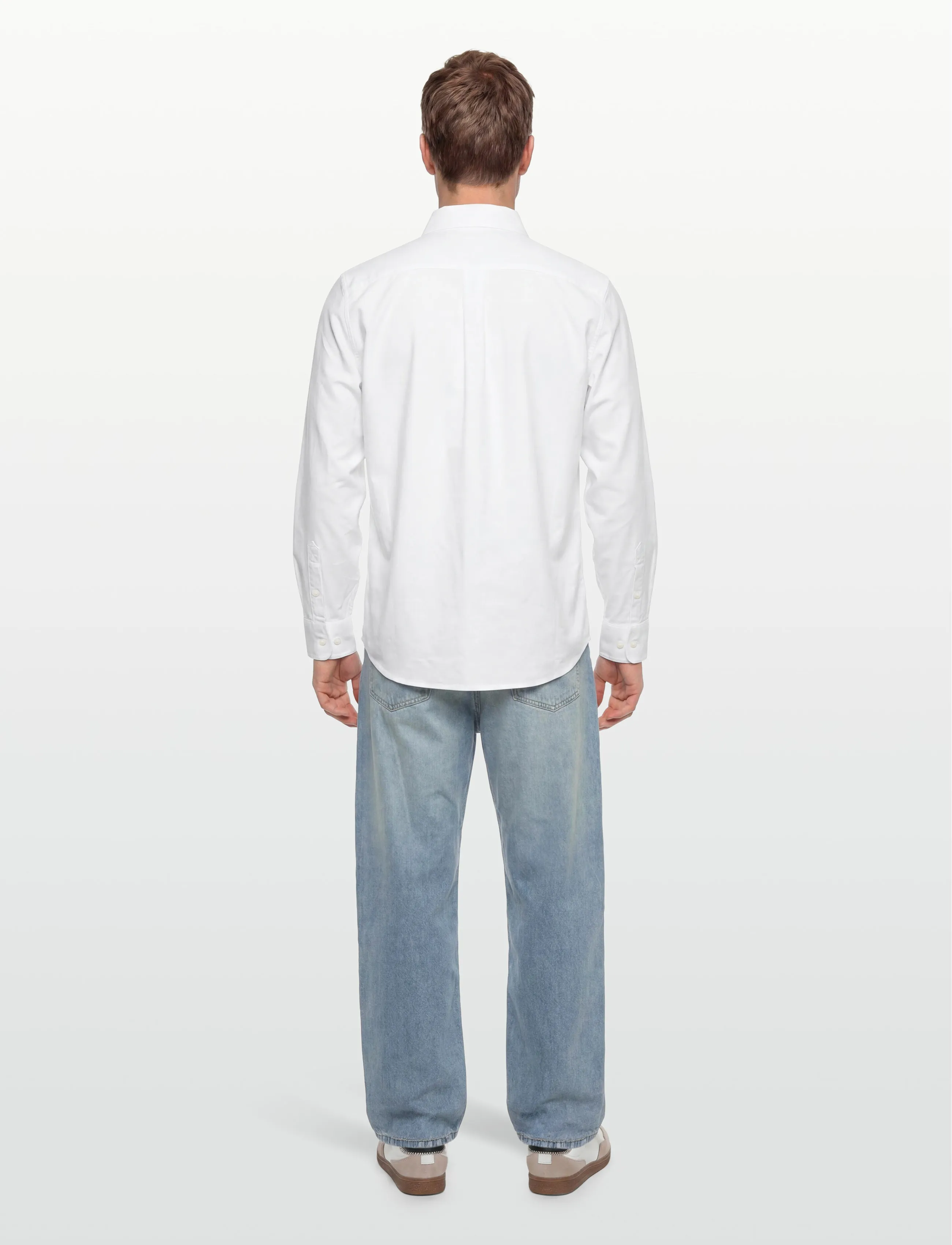 Aimé Leon Dore - Crest Oxford Shirt - basic-hemden - white - 4
