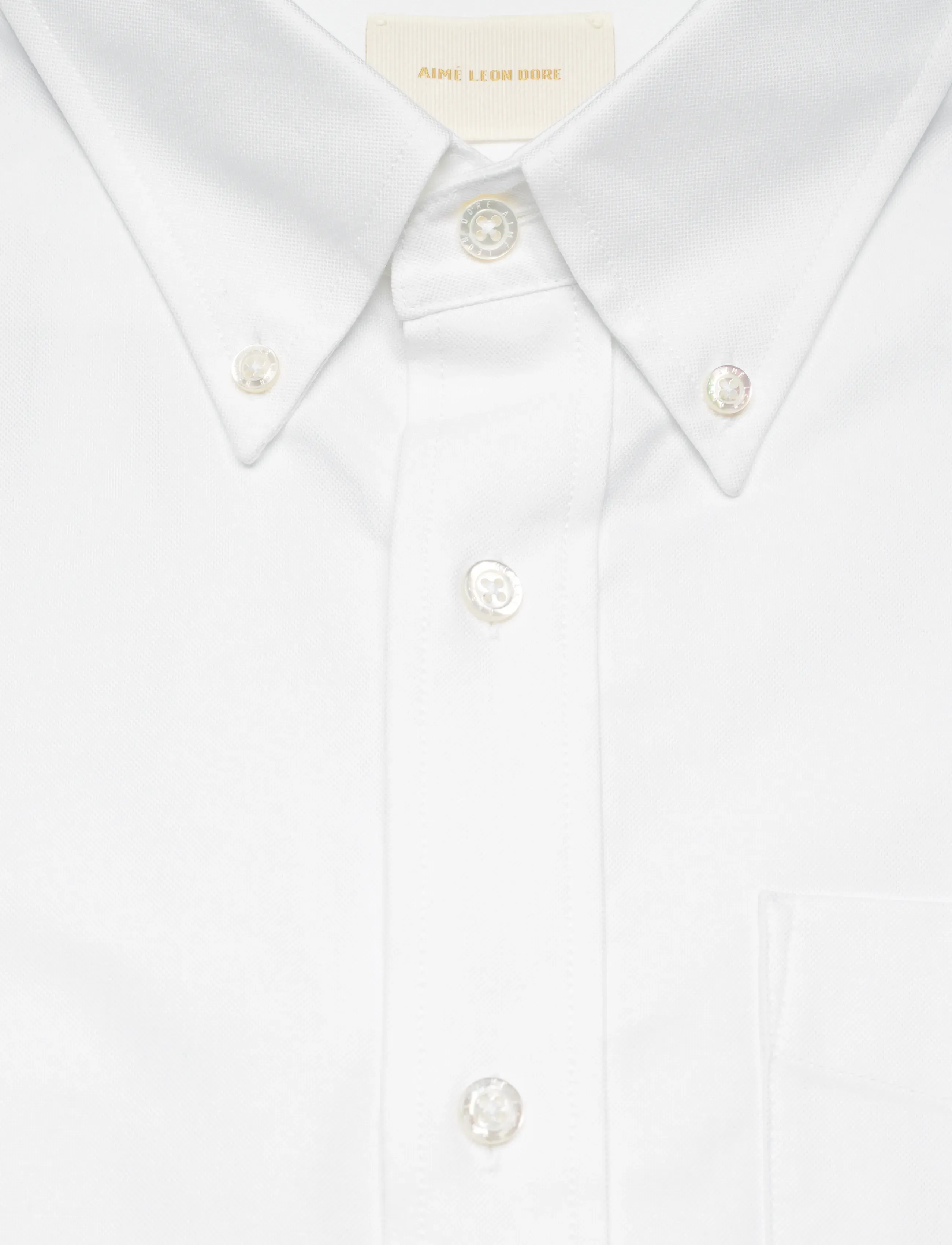 Aimé Leon Dore - Crest Oxford Shirt - basic-hemden - white - 2