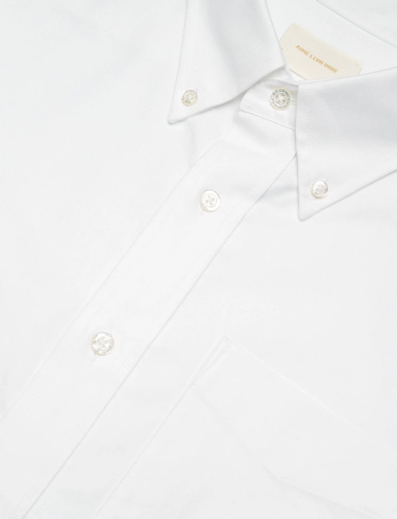 Aimé Leon Dore - Crest Oxford Shirt - basic skjortor - white - 3