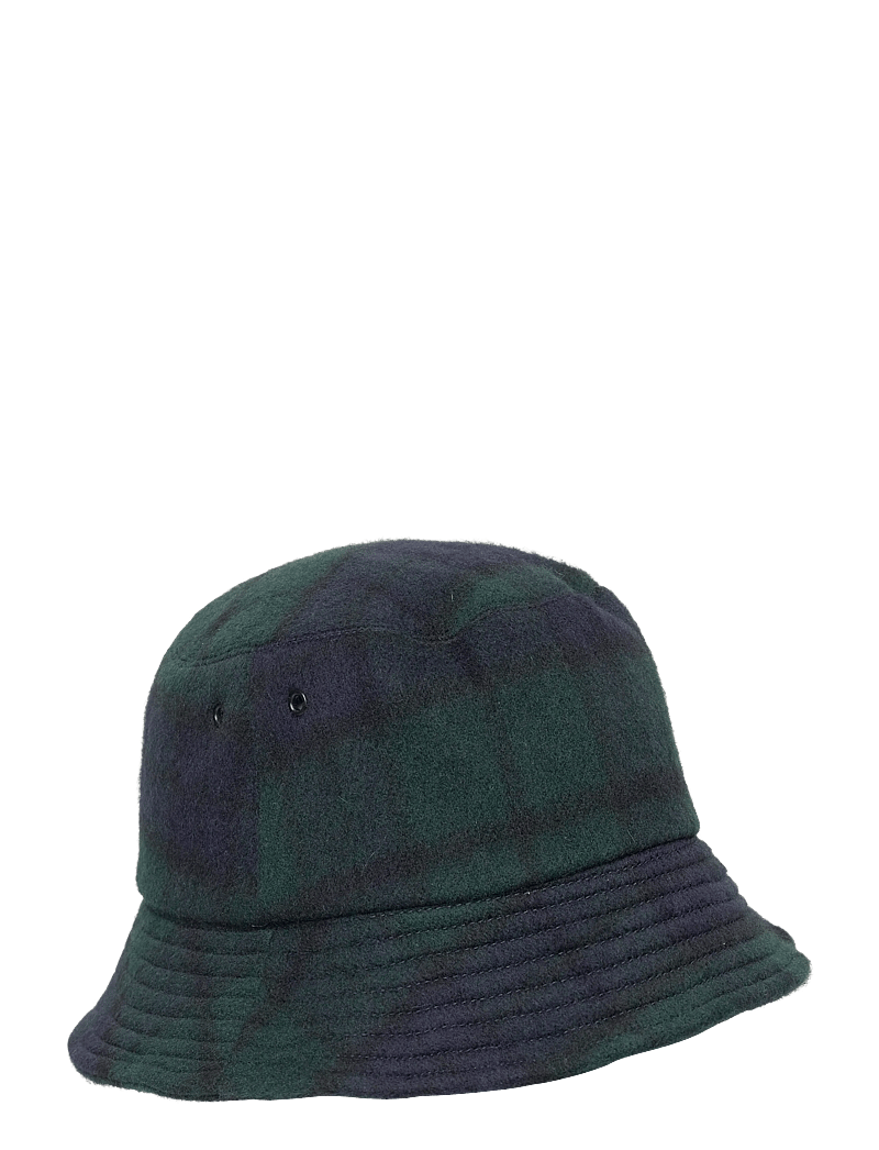 Aimé Leon Dore - Wool Plaid Bucket Hat - mössor & kepsar - black watch - 0