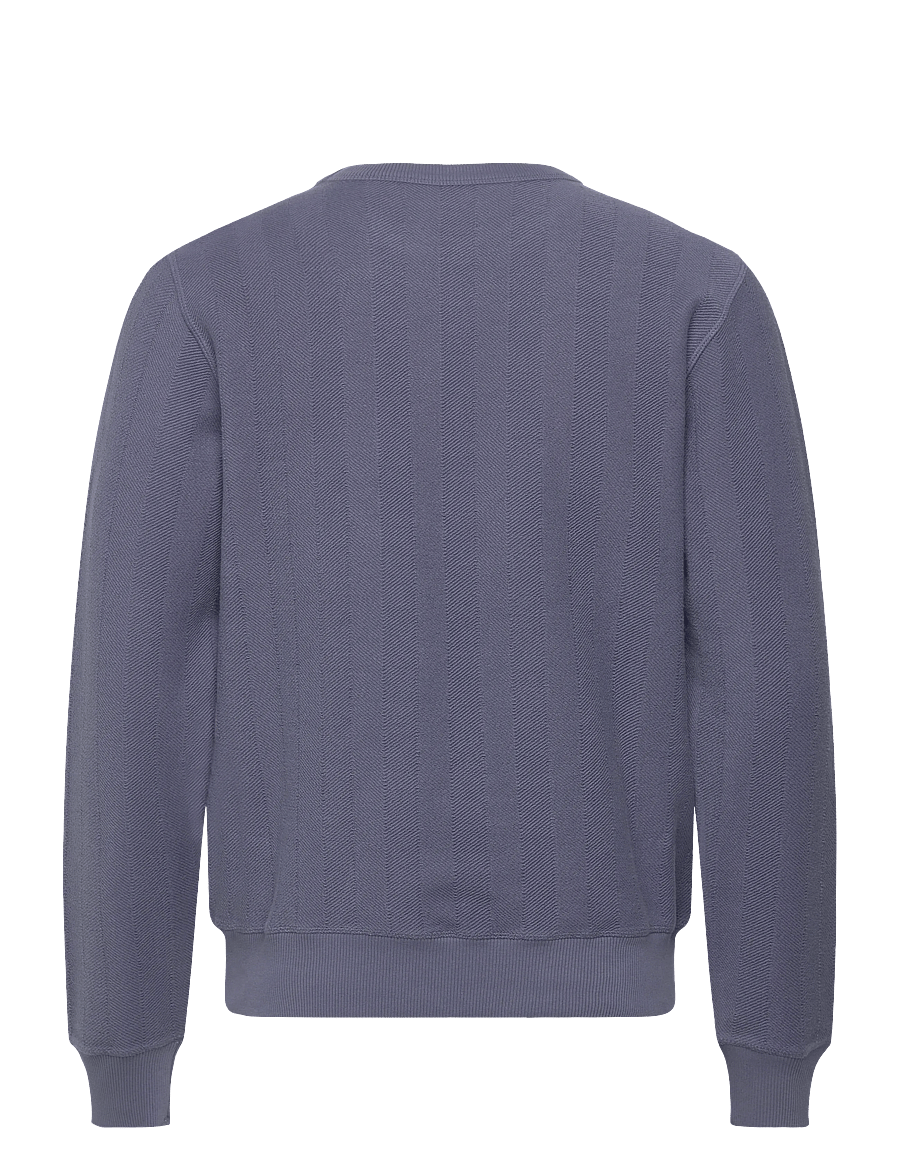 Aimé Leon Dore - Herringbone Terry Uniform Crewneck Sweatshirt - vintage indigo - 1