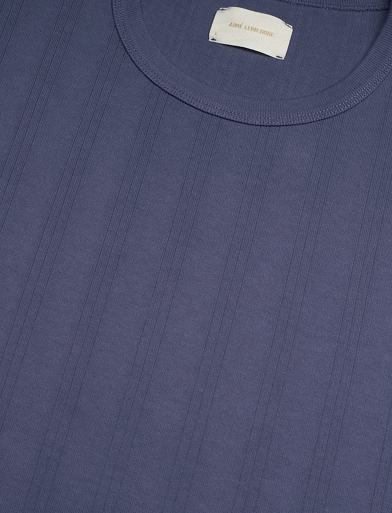 Aimé Leon Dore - SS Drop Needle Tee - kortärmade t-shirts - vintage indigo - 2