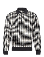 Aimé Leon Dore Ls Houndstooth Polo (AIEFW23KS006) - Knitted polos Aimé Leon Dore Ls Houndstooth Polo (AIEFW23KS006) - Knitted polos