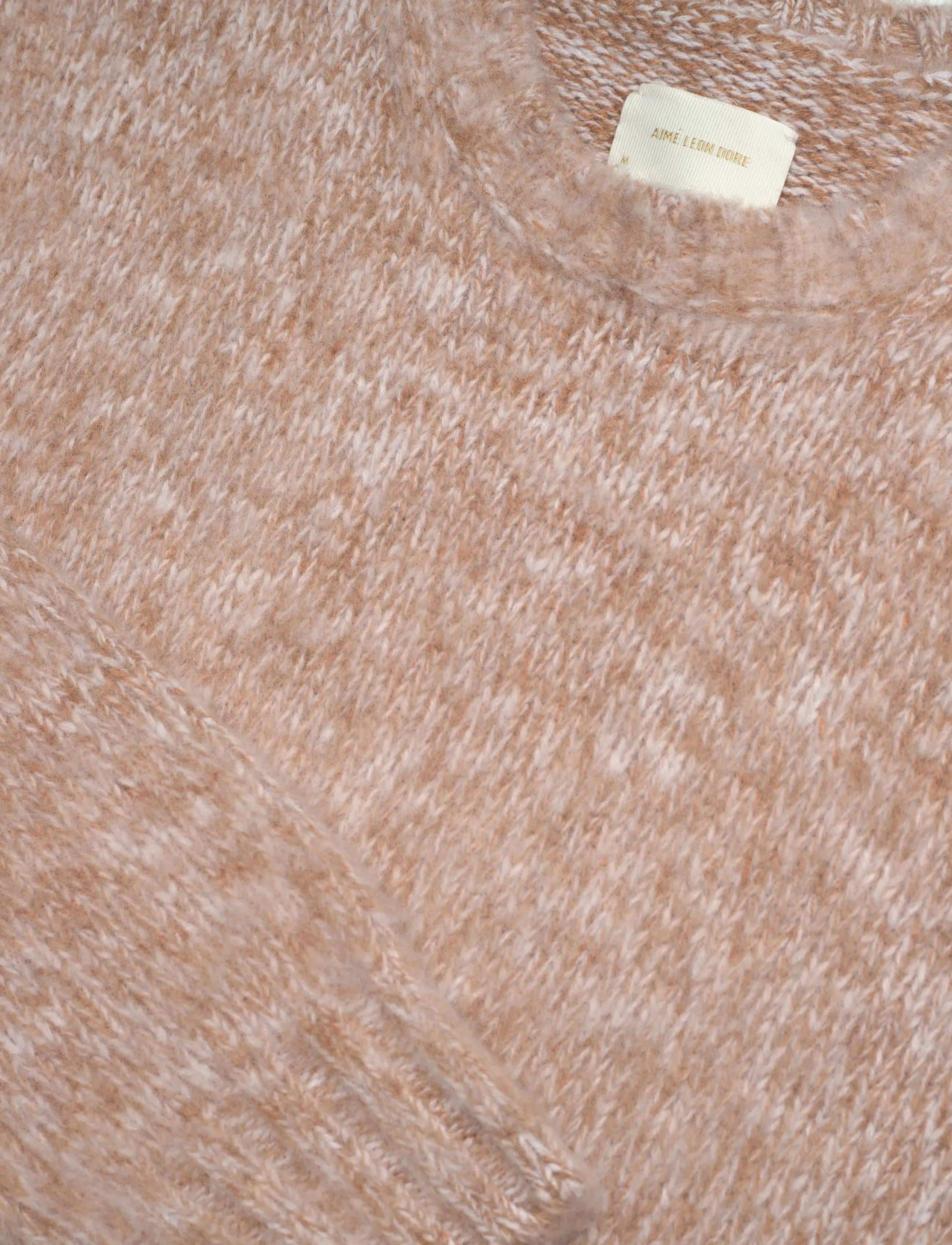 Aimé Leon Dore - Cashwool Crewneck - knitted round necks - oatmeal - 2