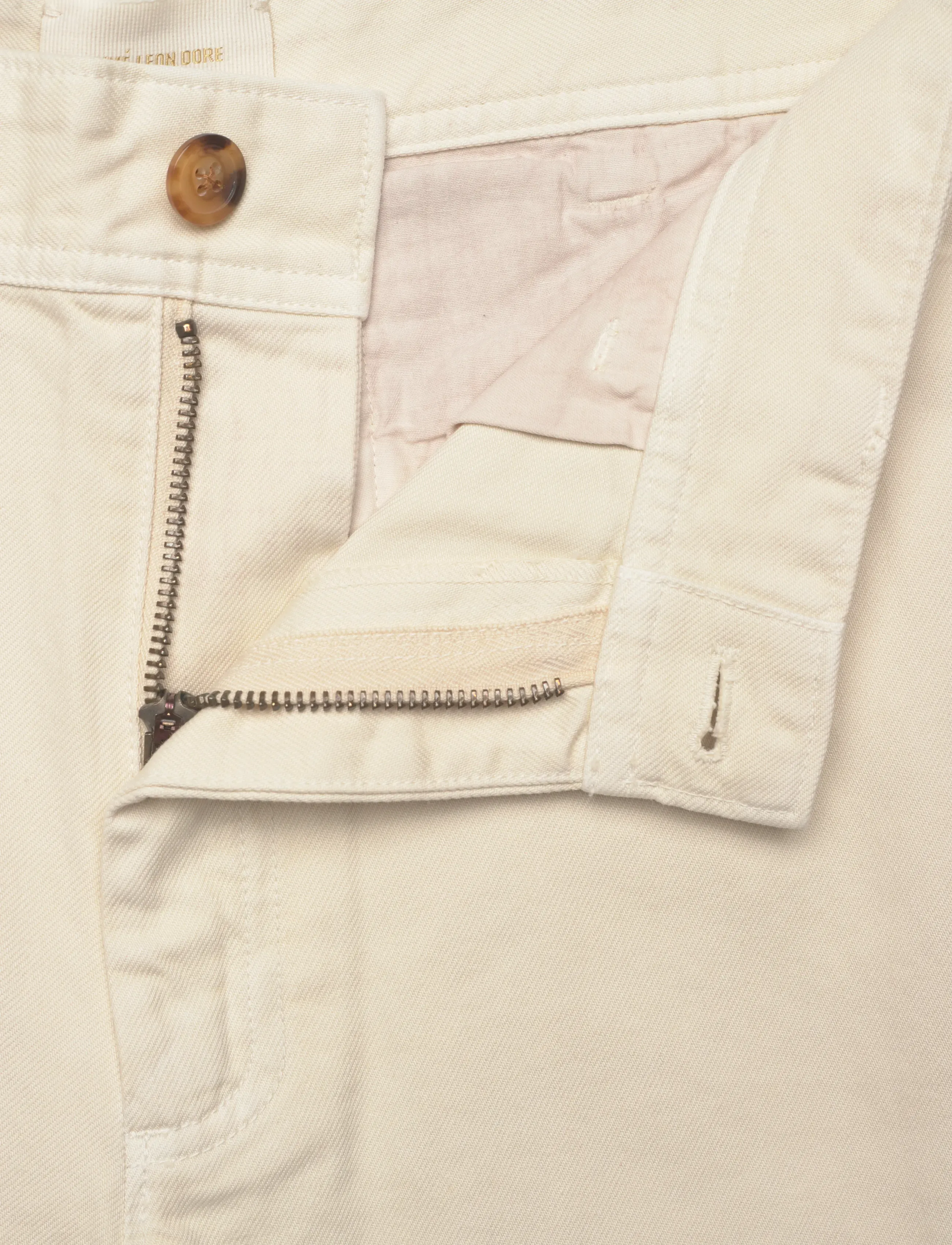 Aimé Leon Dore - Garment Dyed Straight Fit Chino Pant - casual trousers - bone white - 3