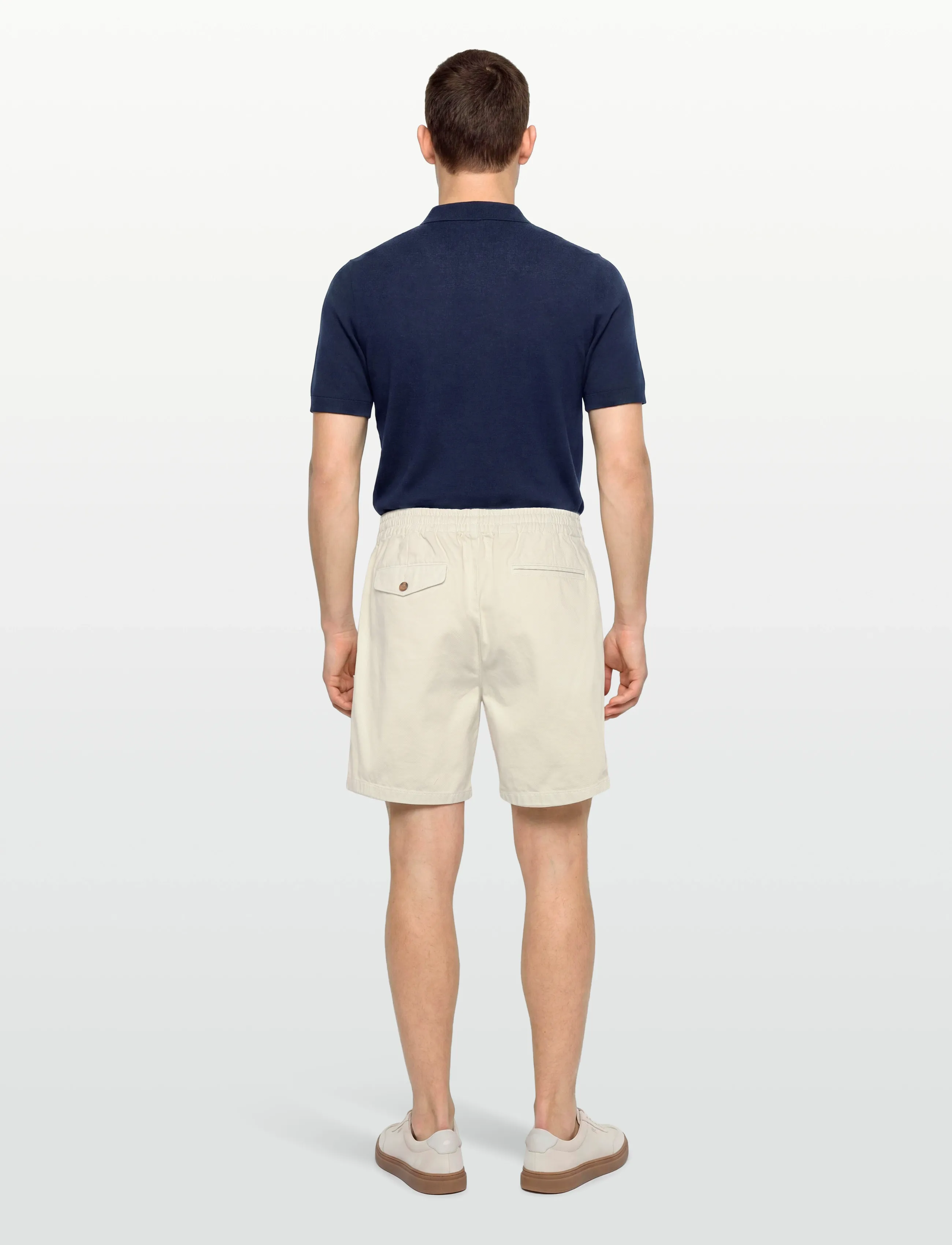Aimé Leon Dore - Garment Dyed Drawstring Chino Short - ikdienas šorti - bone white - 4