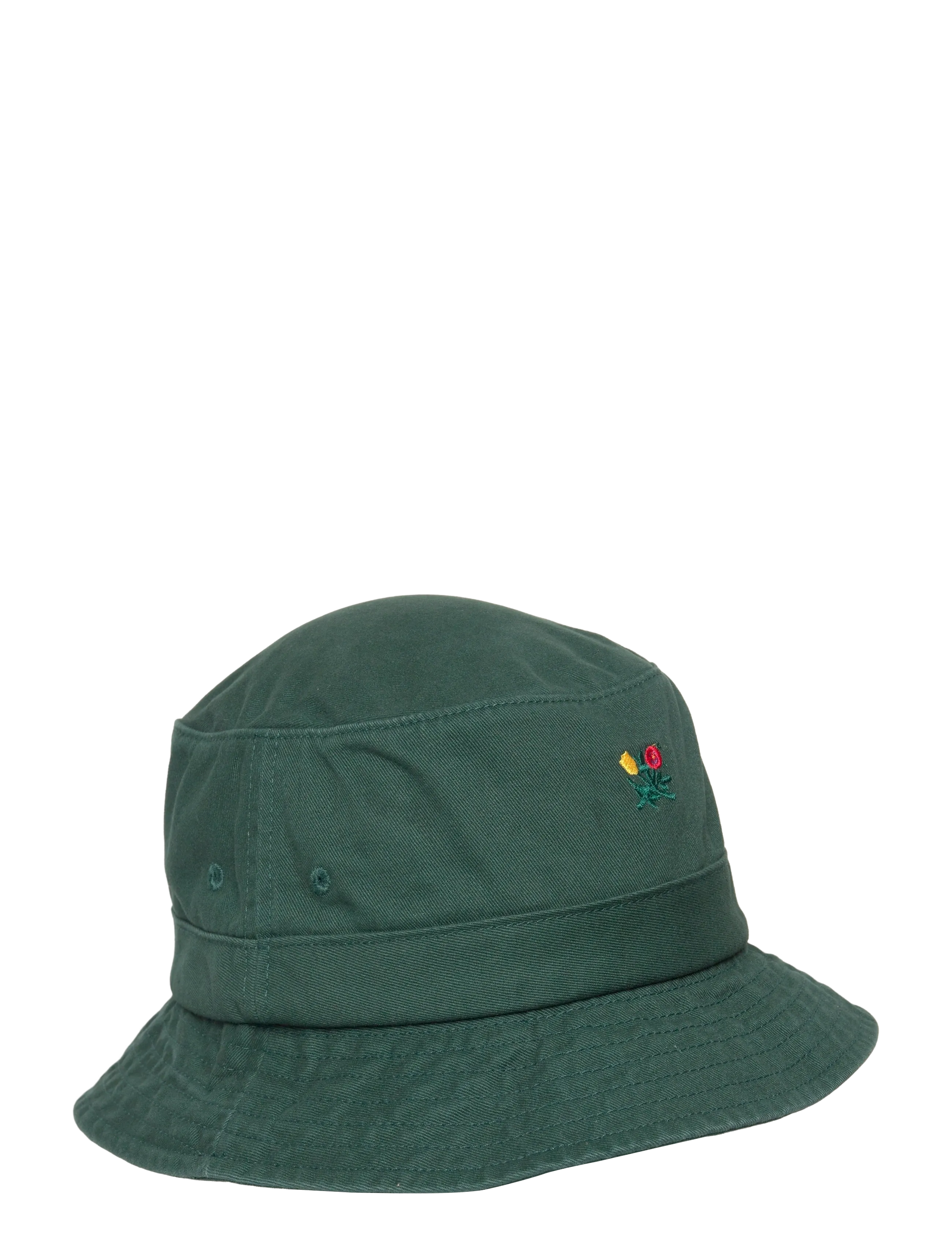 Aimé Leon Dore Brushed Crest Bucket Hat, Mænd, Broderet Bøllehat, Grøn, Str: L/XL