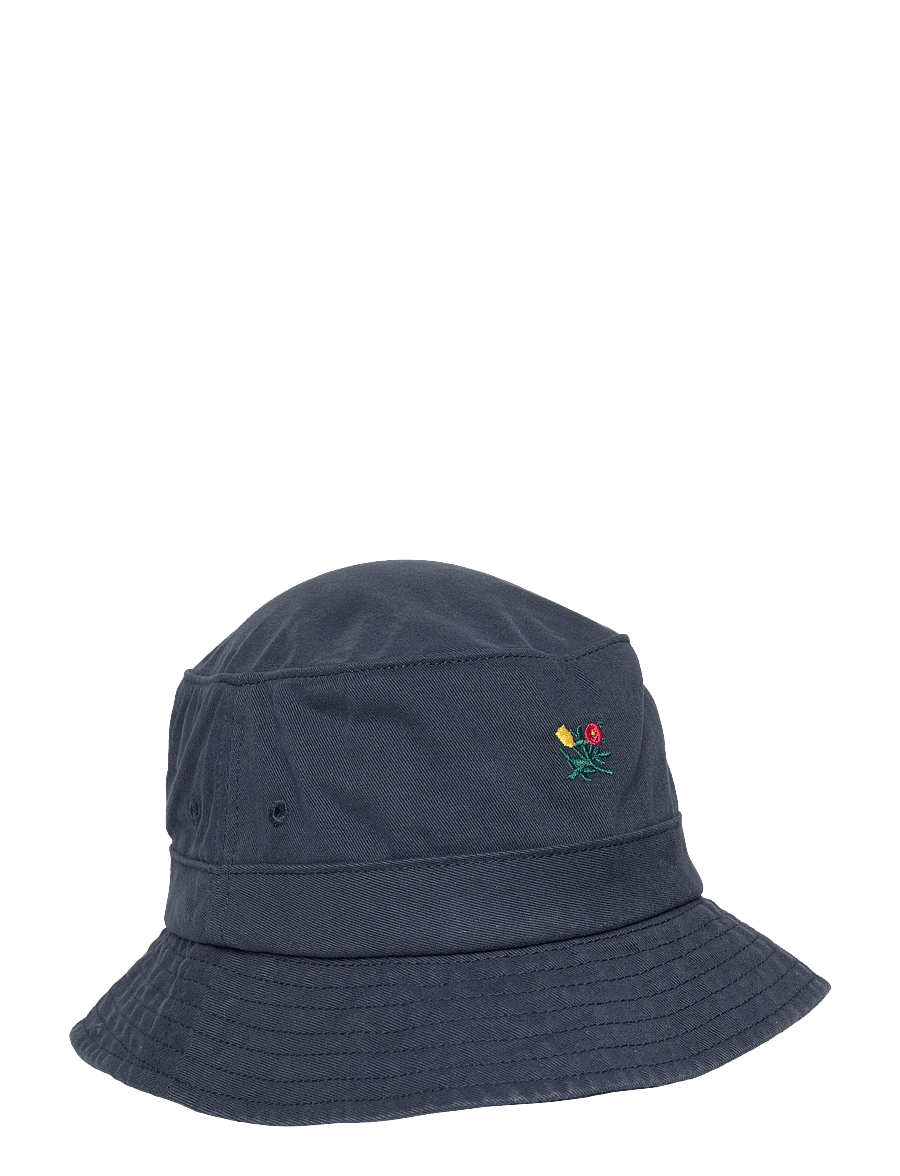 Aimé Leon Dore - Brushed Crest Bucket Hat - bucket hats - navy - 0