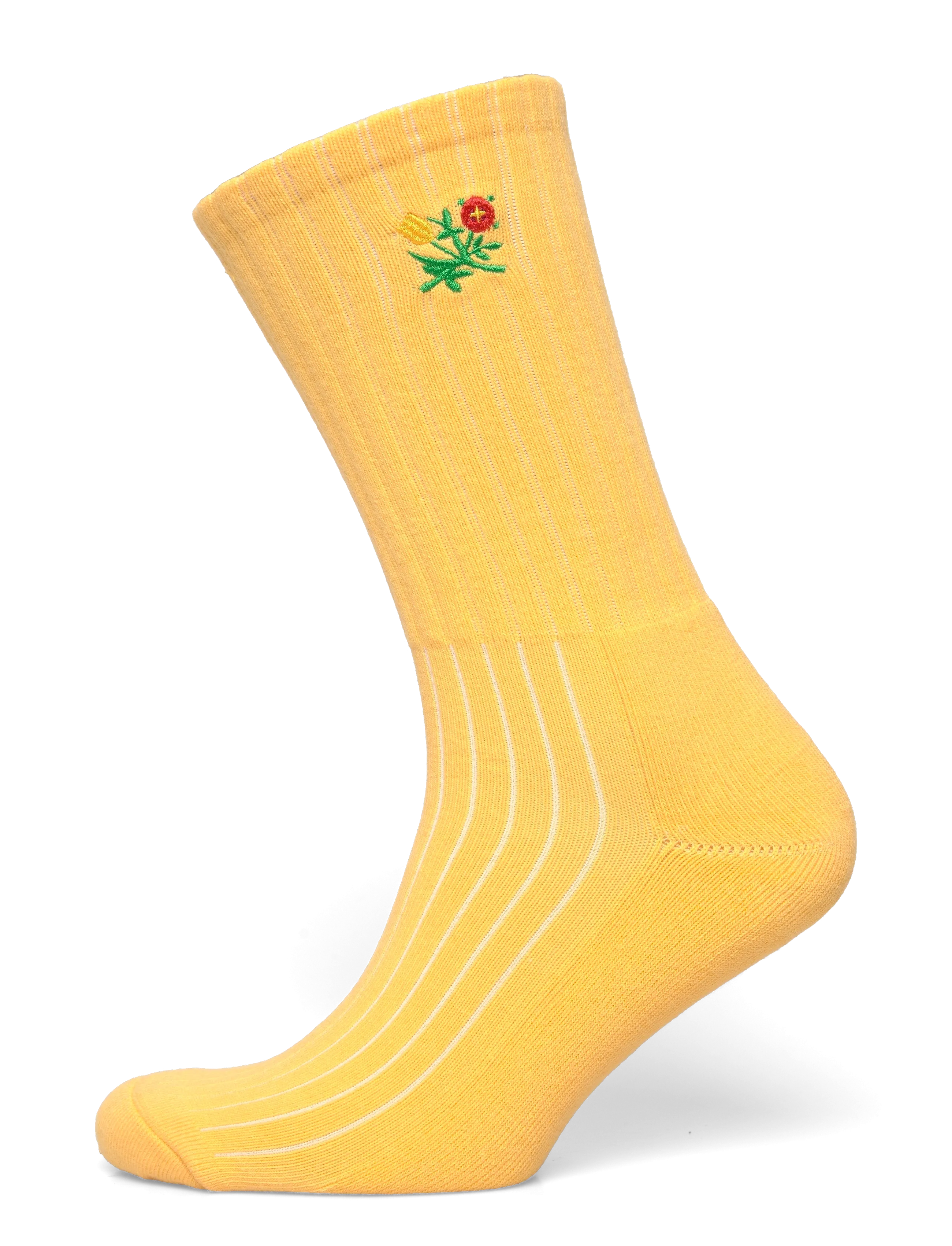Aimé Leon Dore QUEENS CREST RIBBED SOCKS - Underkläder - LEMON / yellow